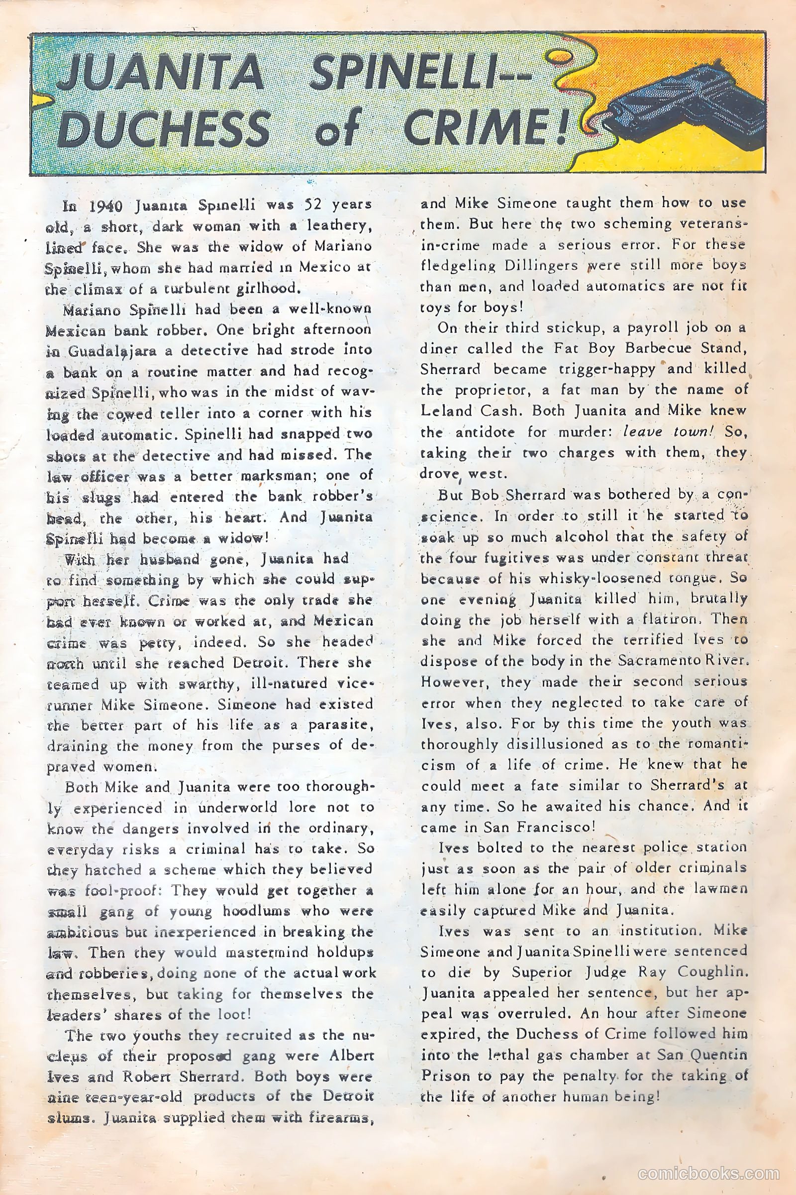 Sensational Police Cases #4 (1954) — page 34 of 37