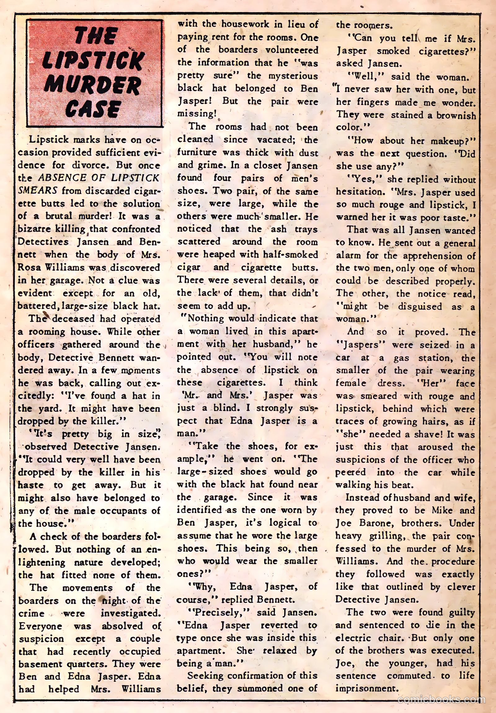 Sensational Police Cases #5 (1958) — page 26 of 36