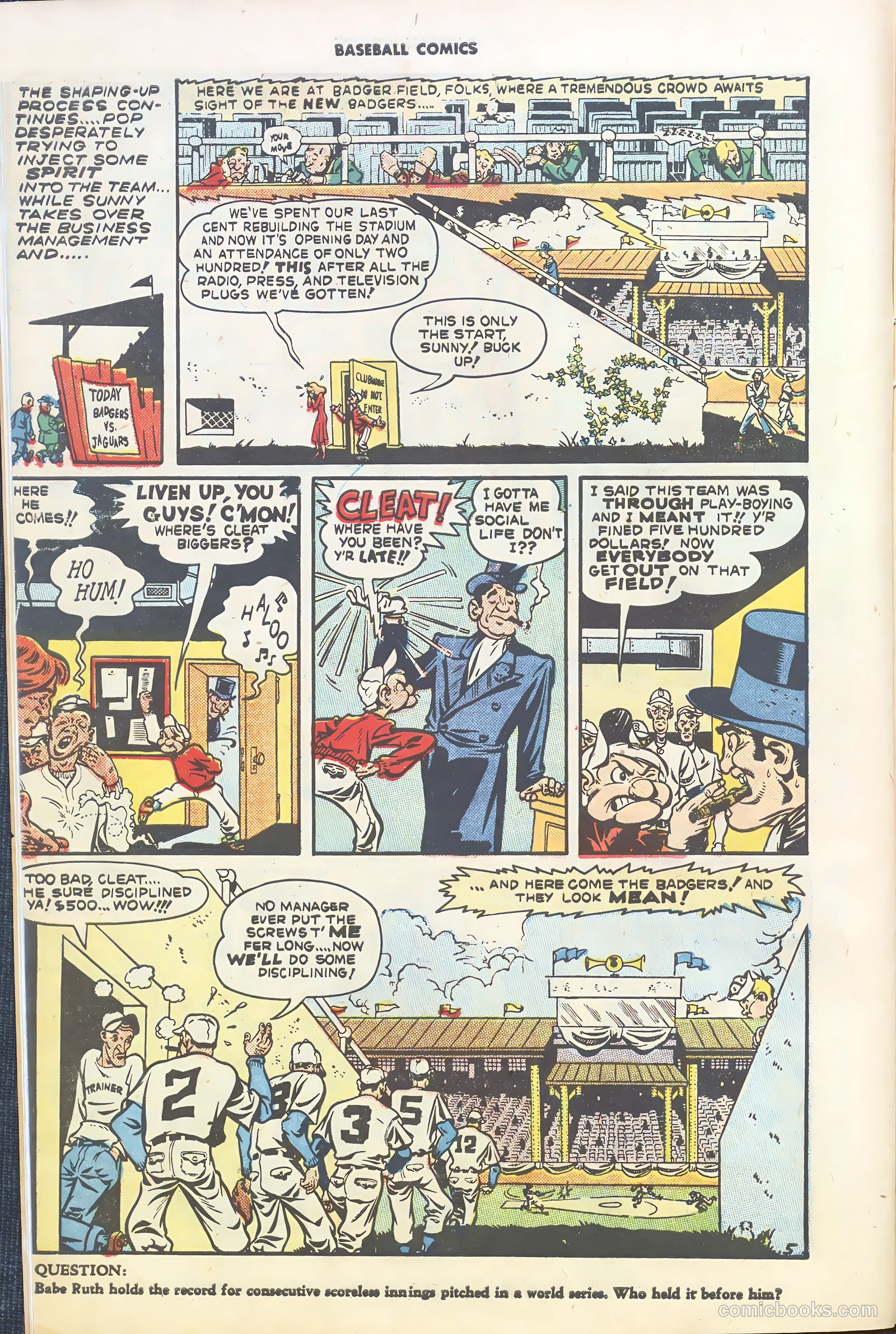Baseball Comics #1 (1991) — page 10 of 36