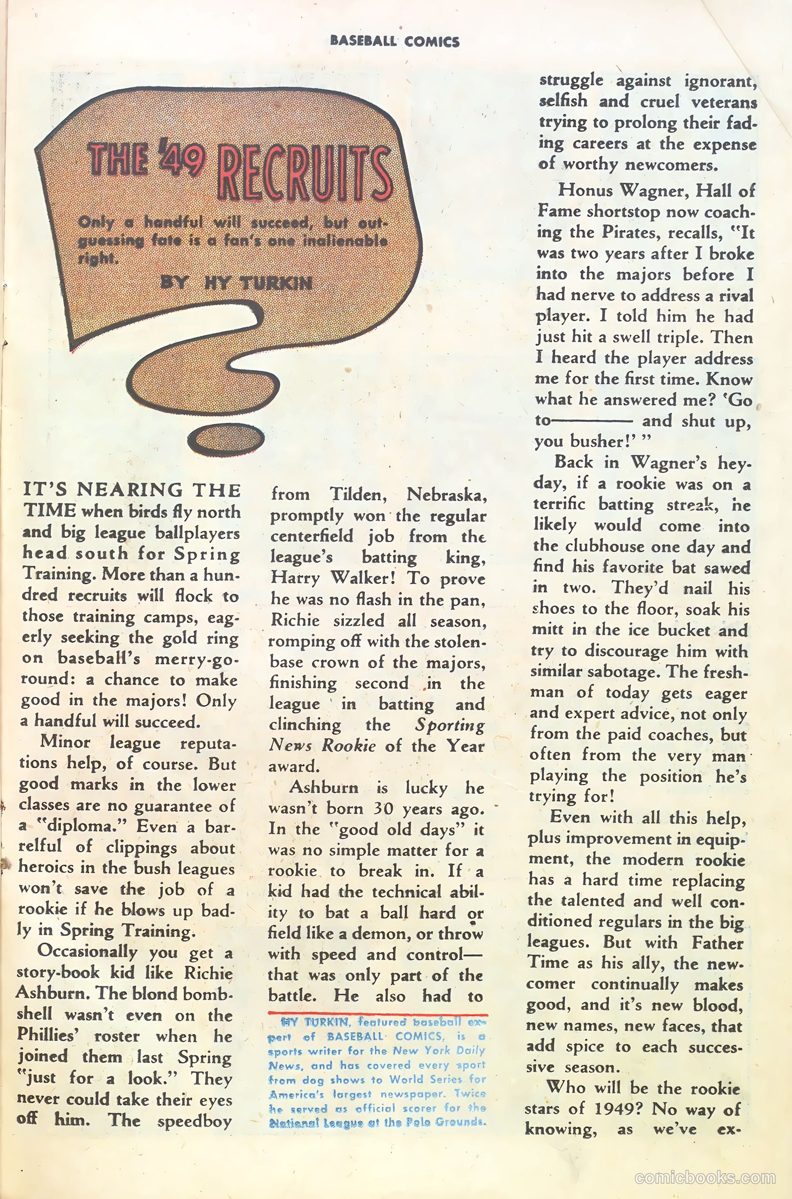Baseball Comics #1 (1991) — page 15 of 36