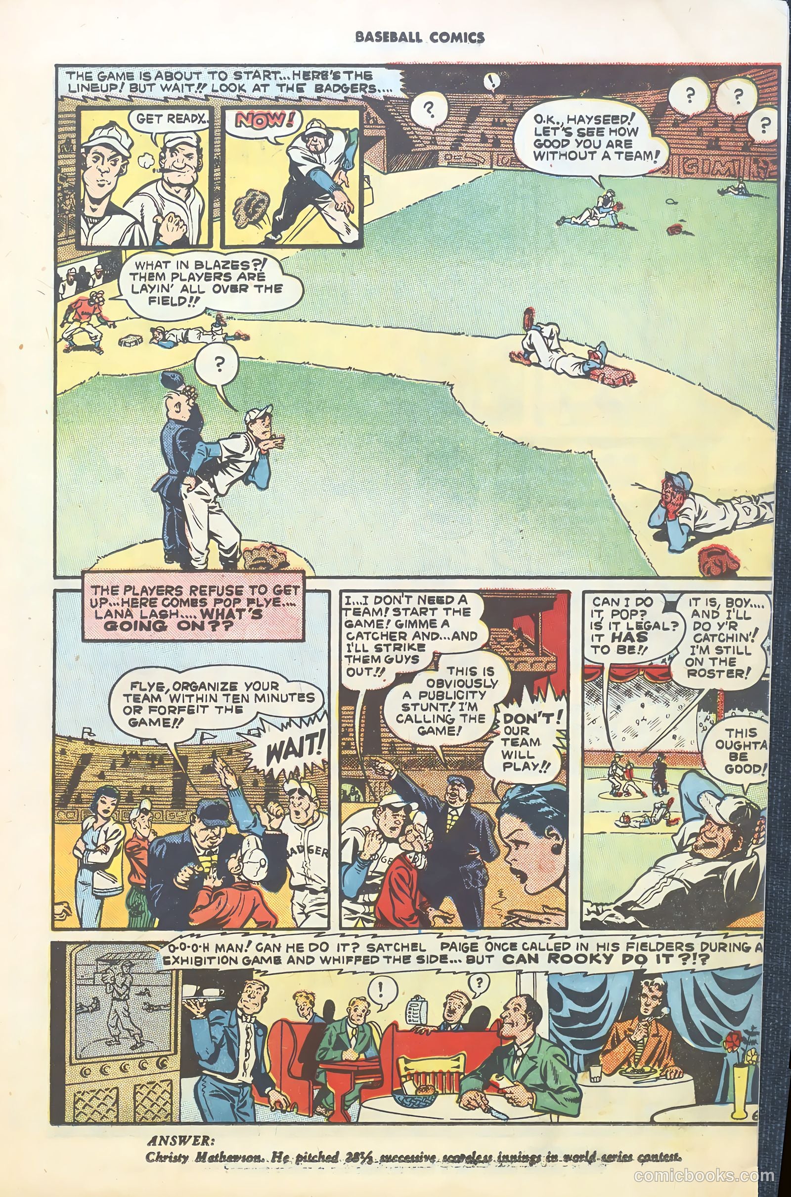 Baseball Comics #1 (1992) — page 11 of 36