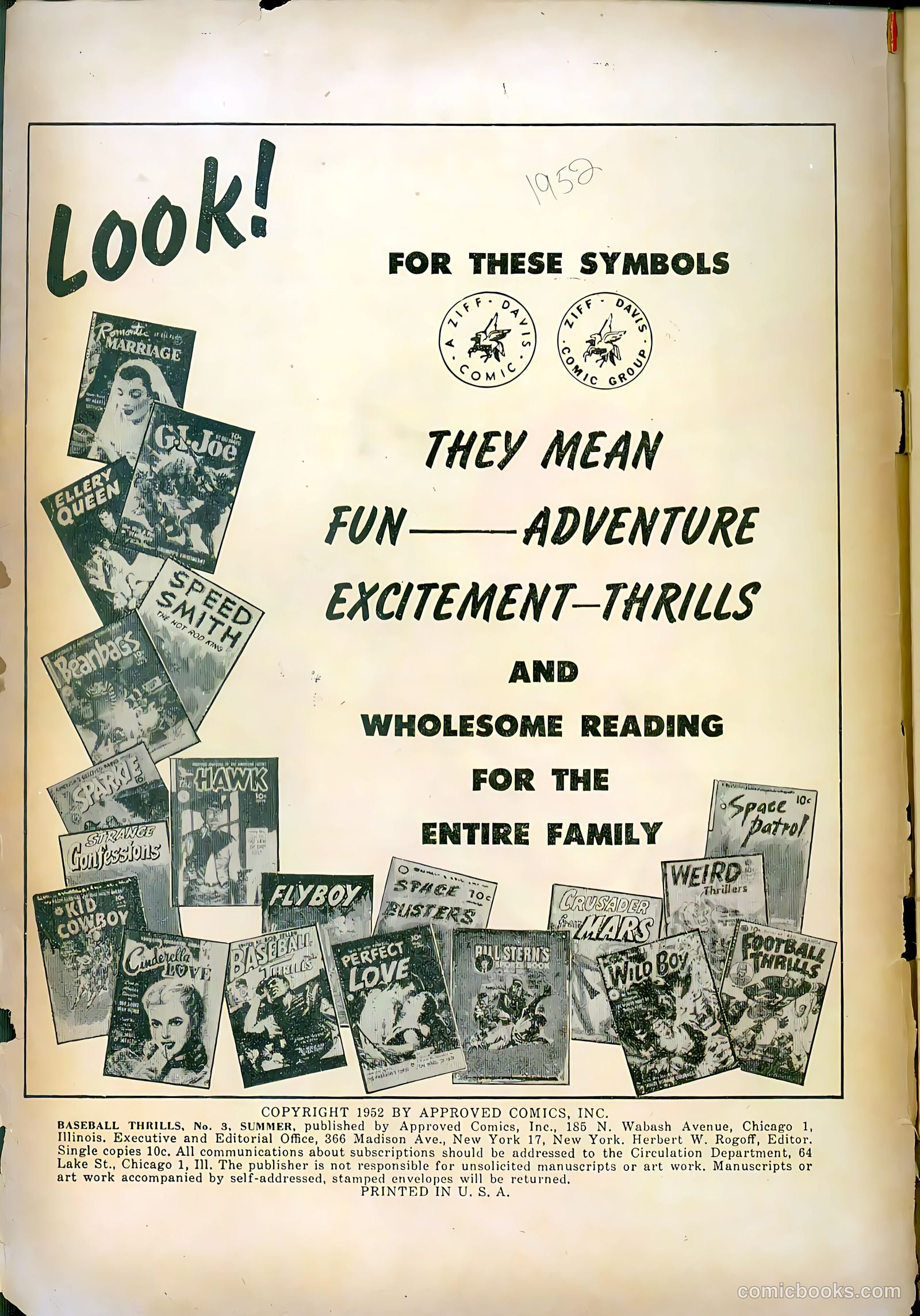 Baseball Thrills #3 (1952) — page 2 of 36