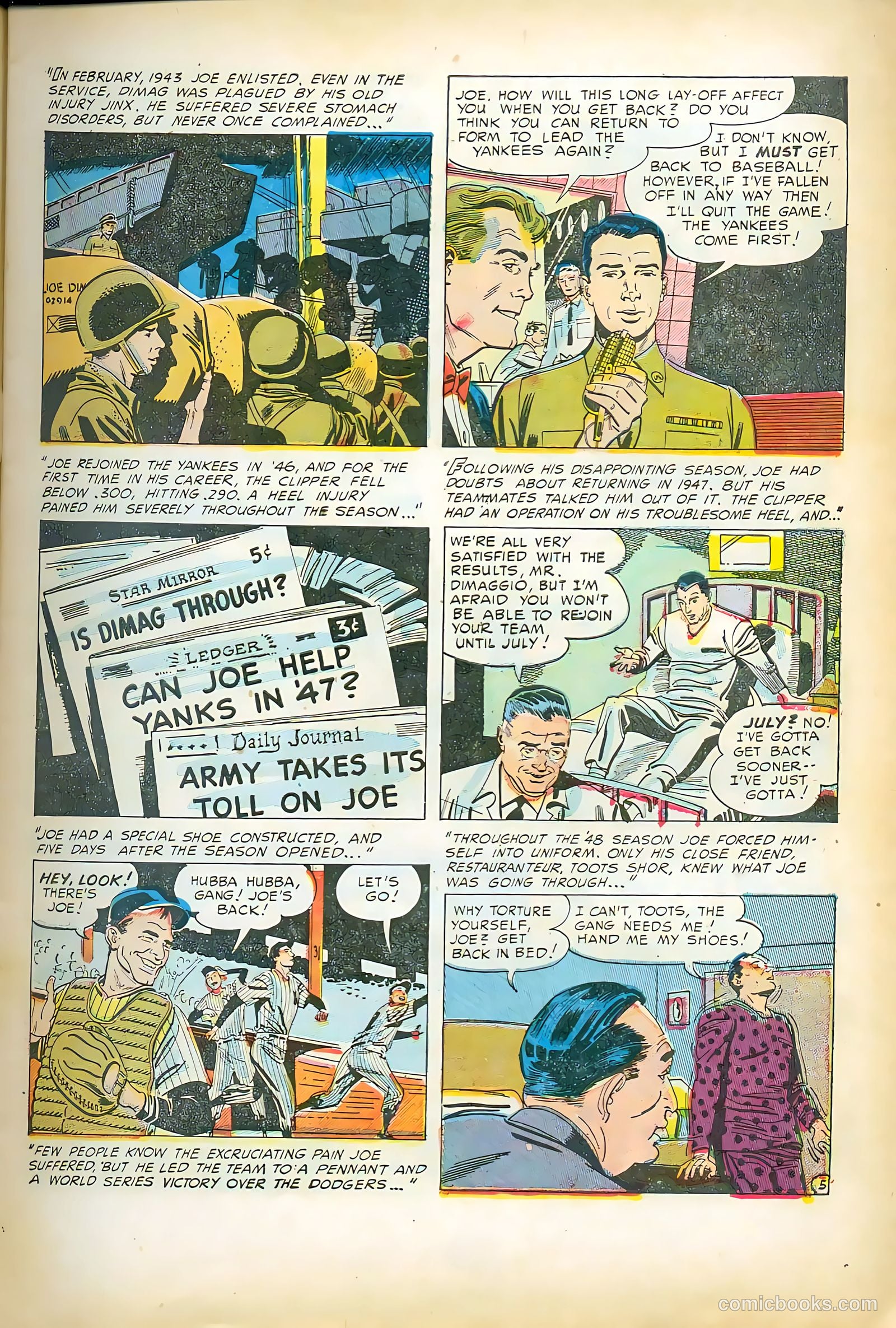 Baseball Thrills #3 (1952) — page 7 of 36