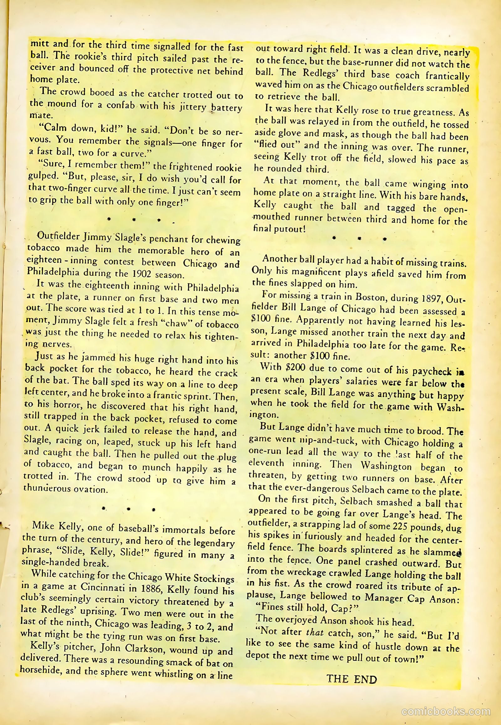 Baseball Thrills #3 (1952) — page 17 of 36