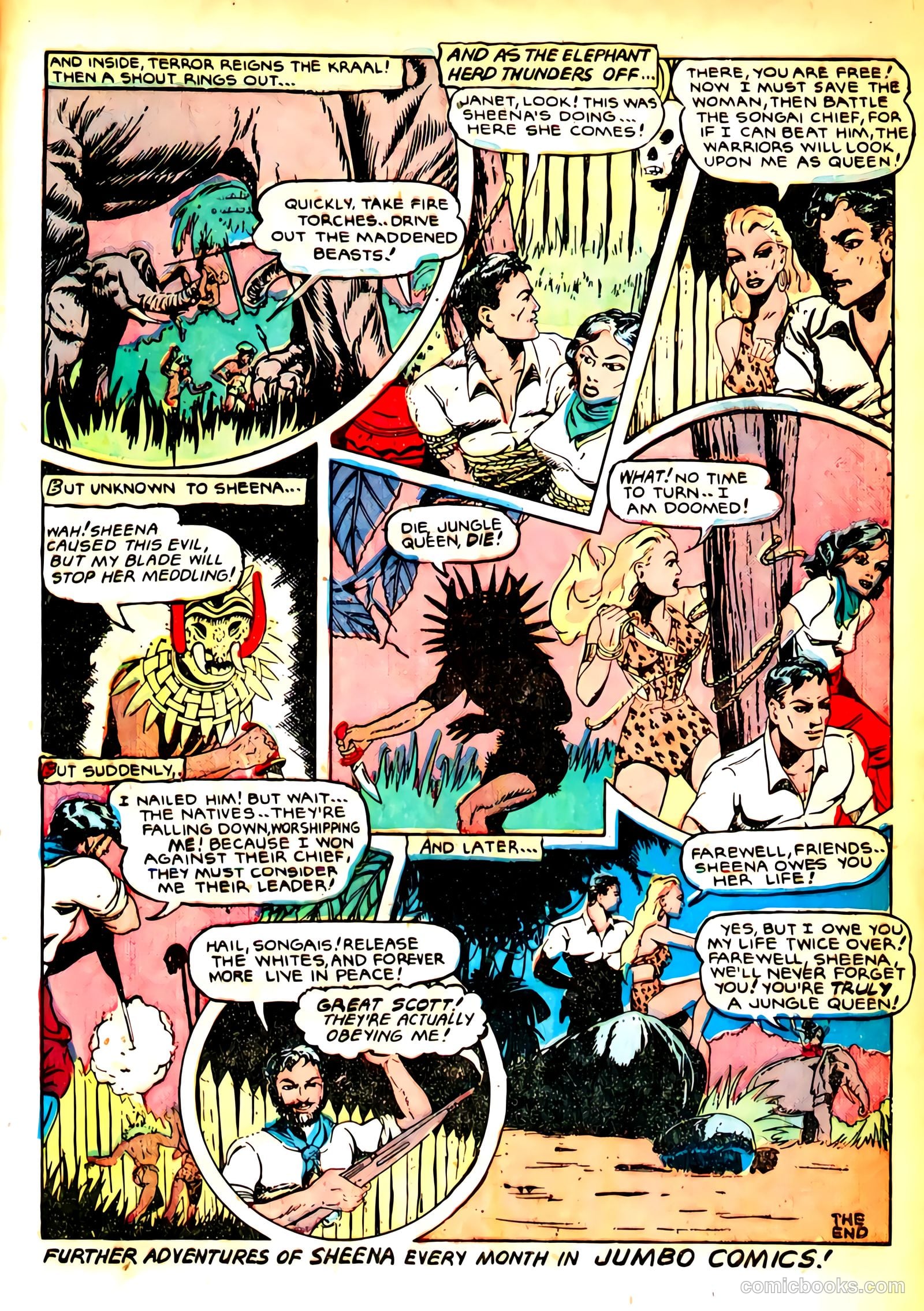 Sheena, Queen of the Jungle #8 (1950) — page 34 of 37