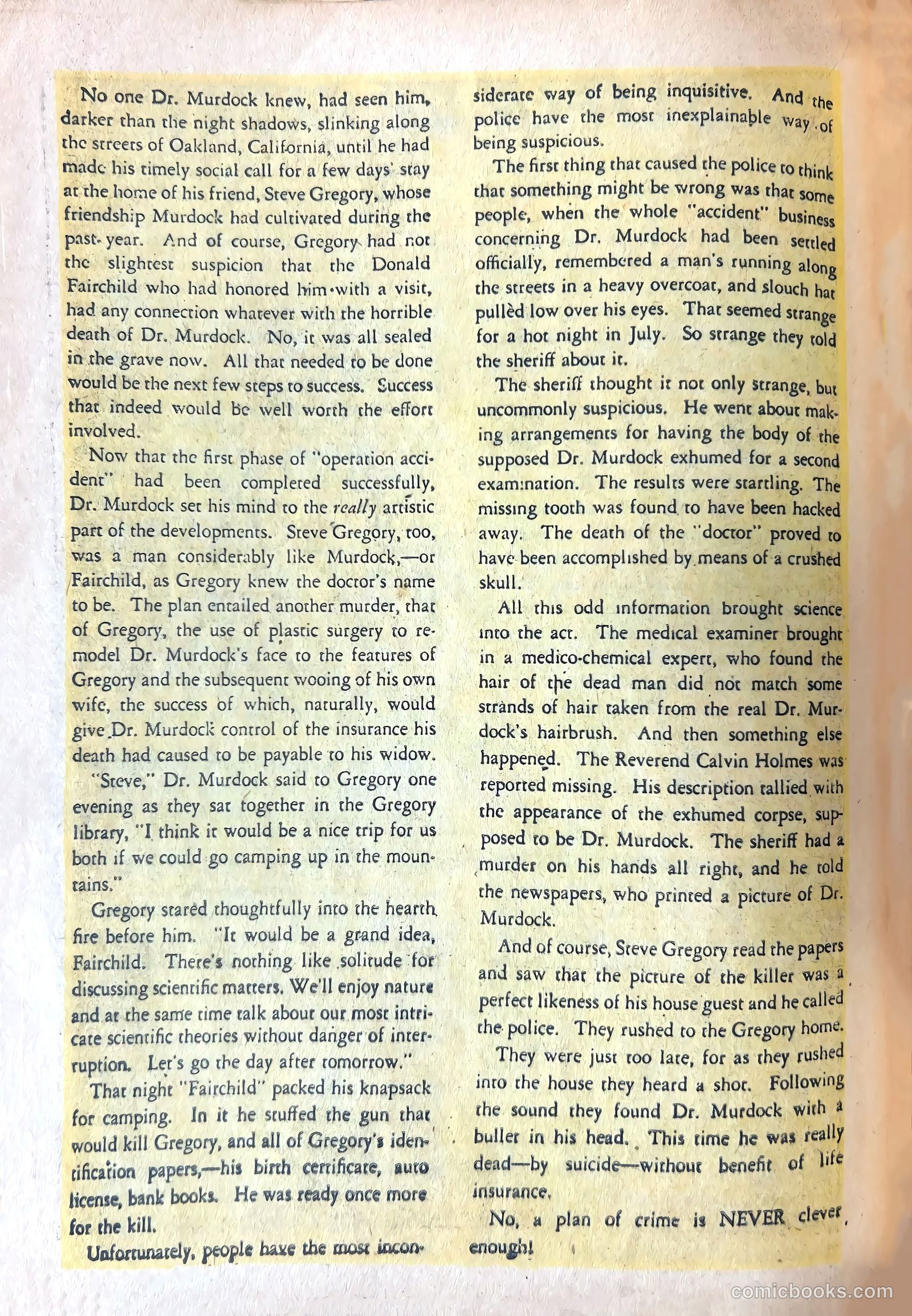 Shocking Mystery Cases #50 (1952) — page 16 of 36