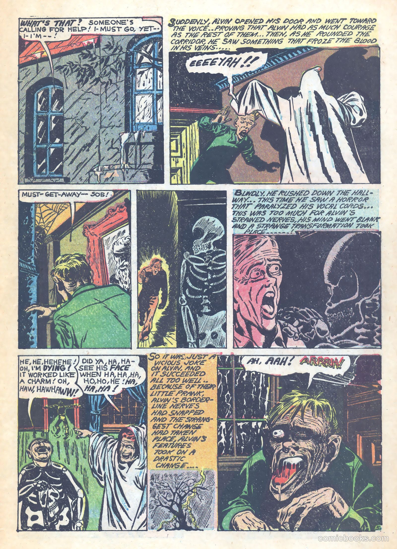 Shocking Mystery Cases #58 (1954) — page 7 of 36
