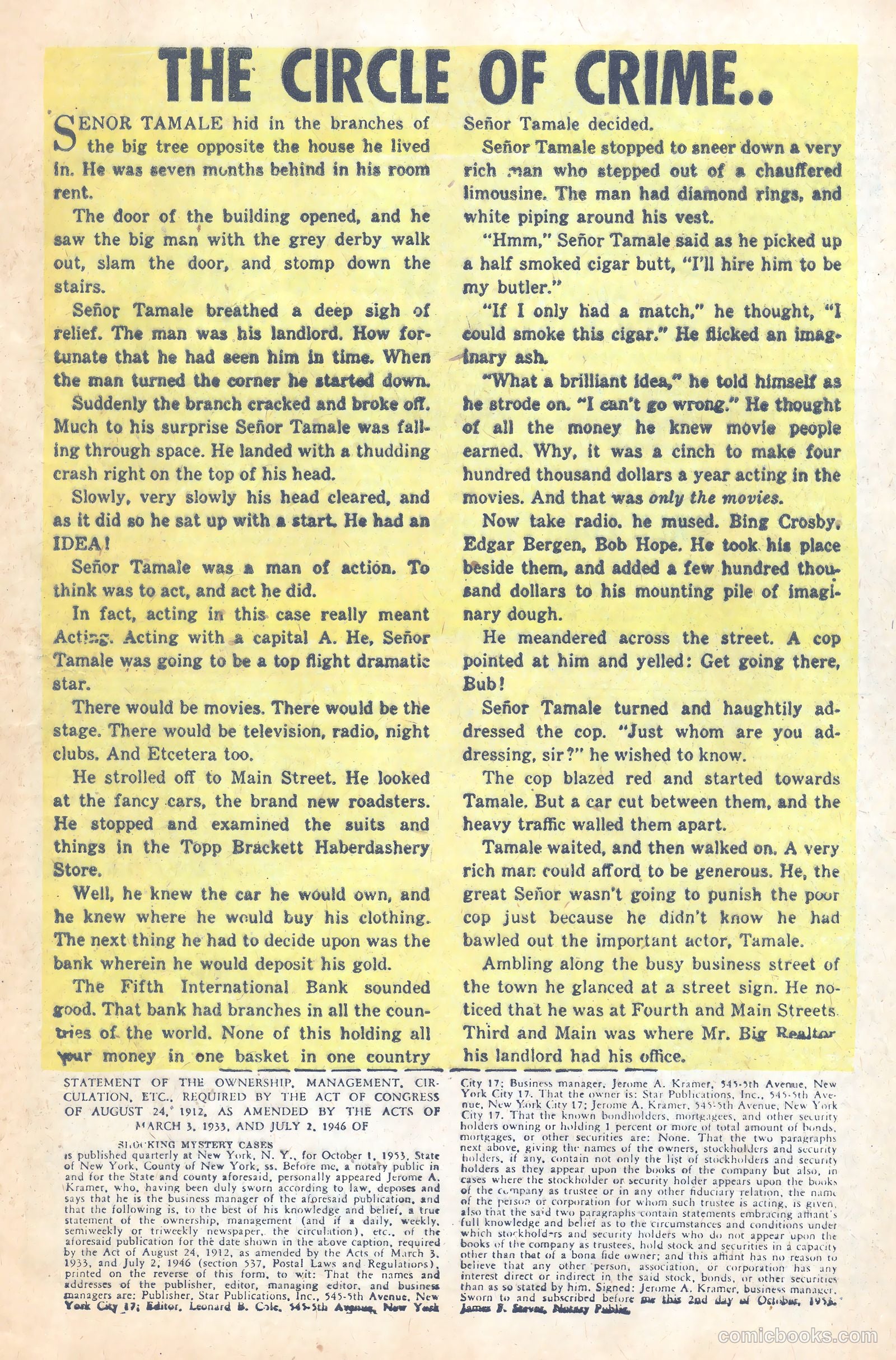 Shocking Mystery Cases #58 (1954) — page 9 of 36