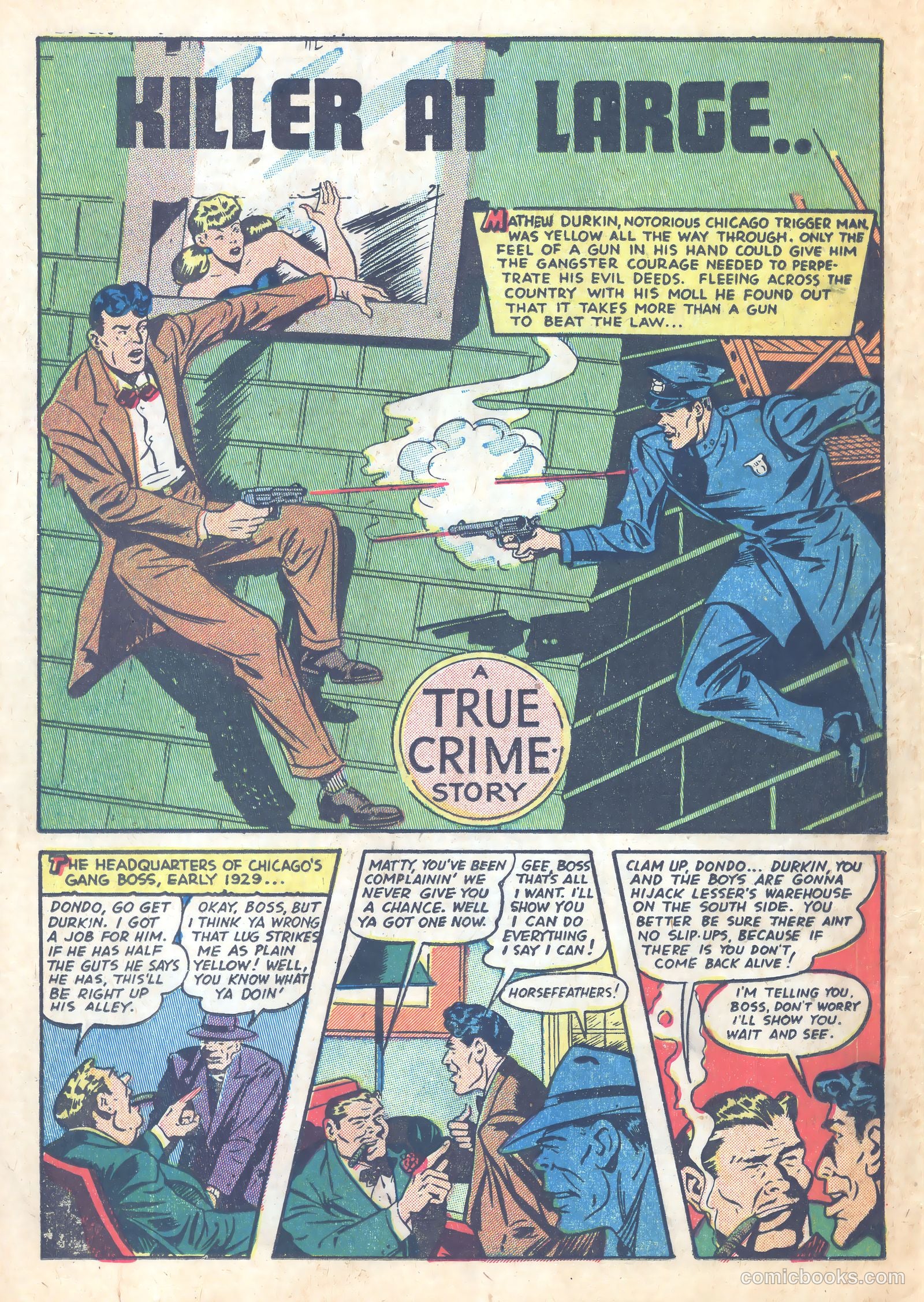 Shocking Mystery Cases #58 (1954) — page 22 of 36