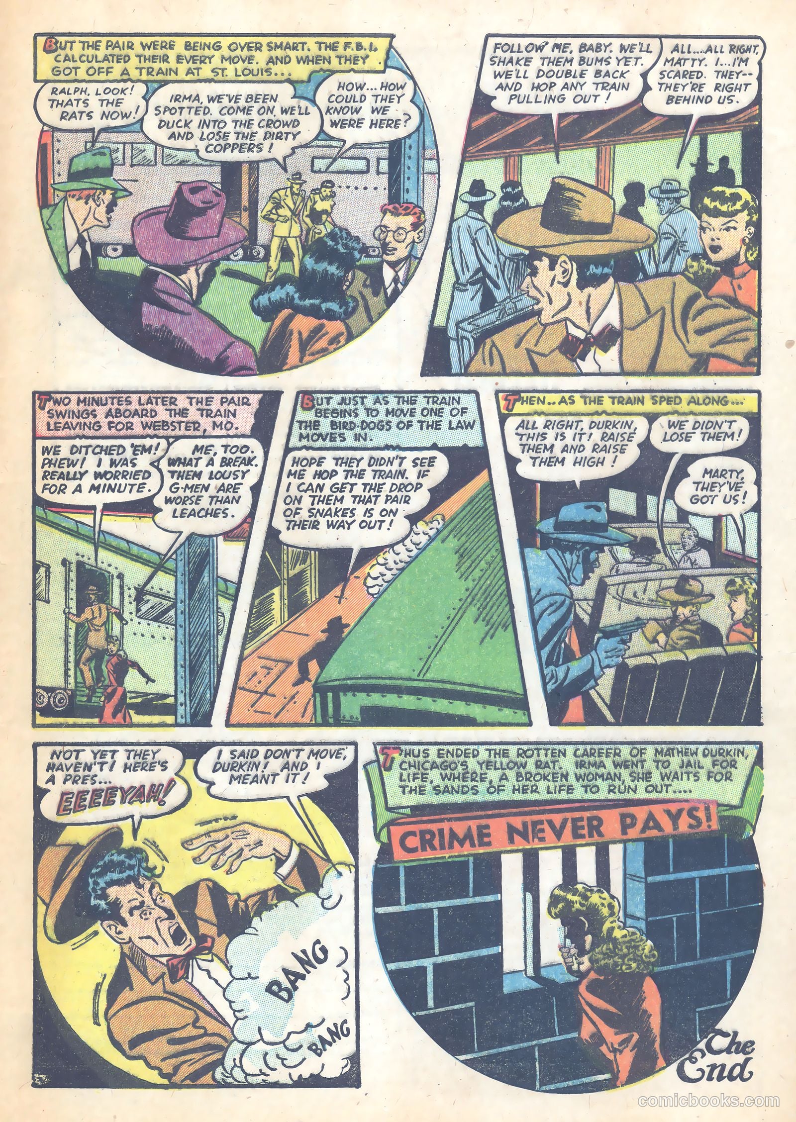 Shocking Mystery Cases #58 (1954) — page 33 of 36