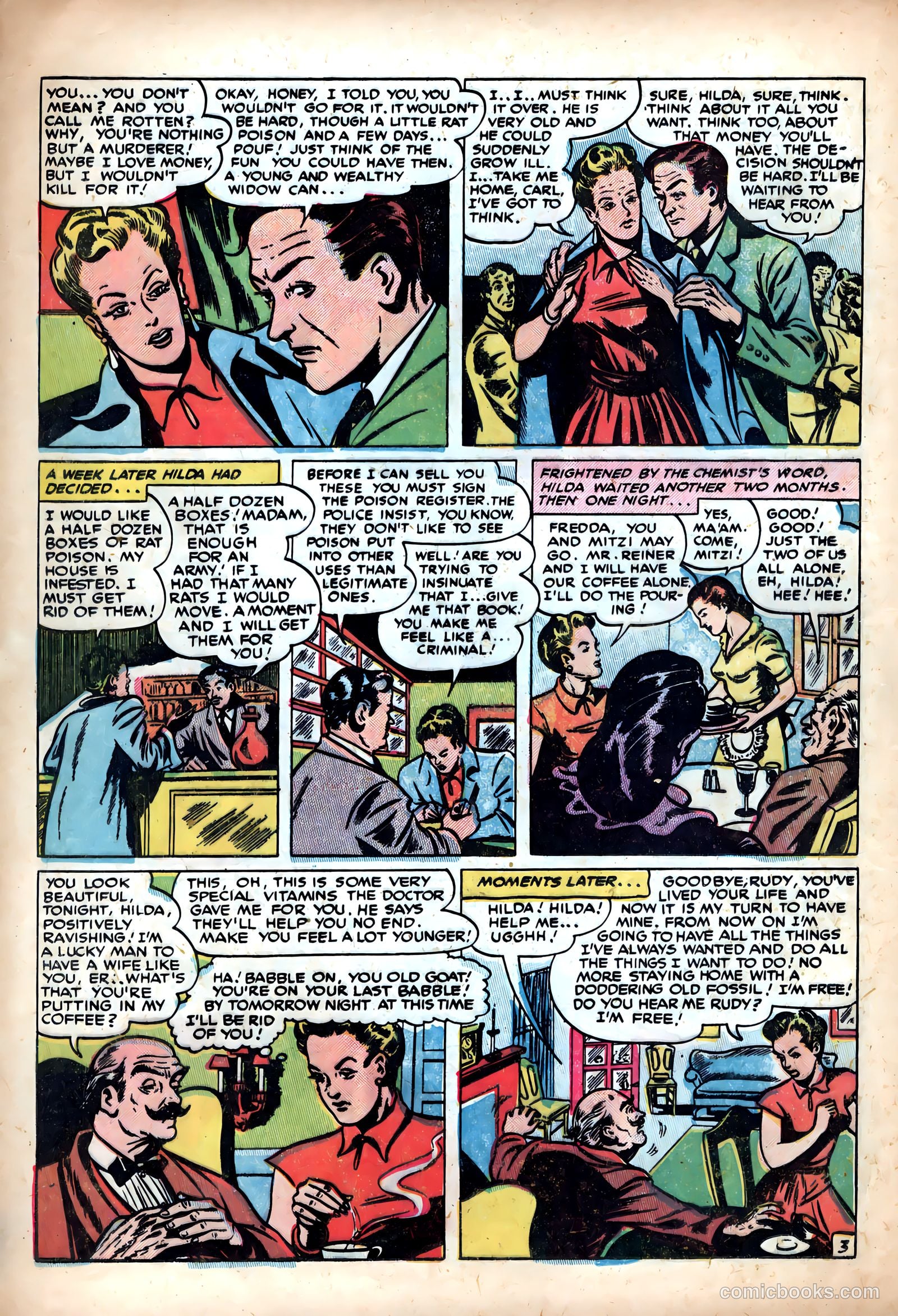 Shocking Mystery Cases #60 (1954) — page 14 of 36