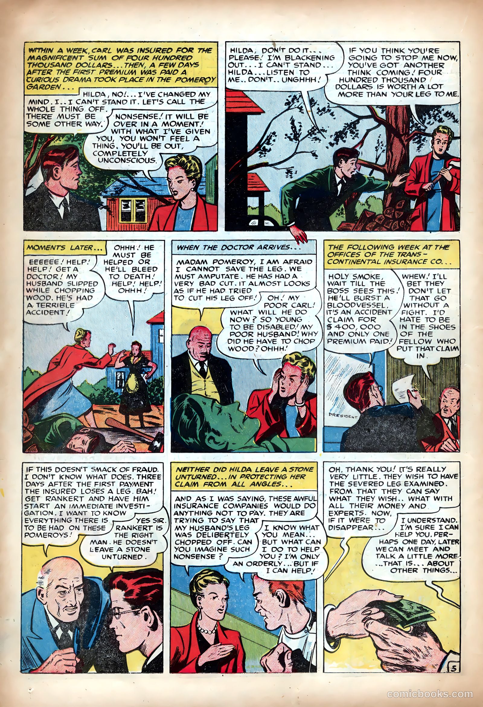Shocking Mystery Cases #60 (1954) — page 16 of 36