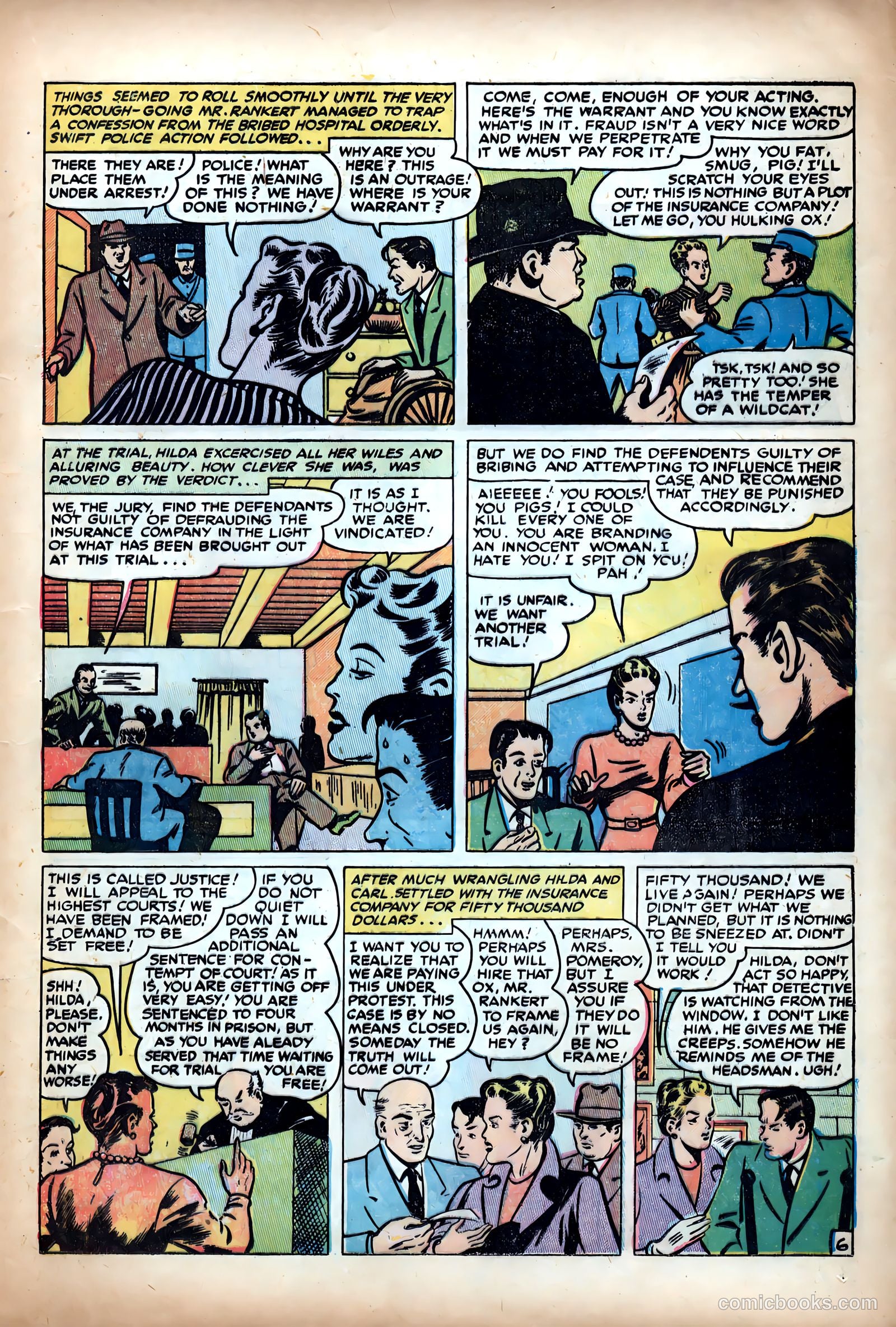 Shocking Mystery Cases #60 (1954) — page 17 of 36