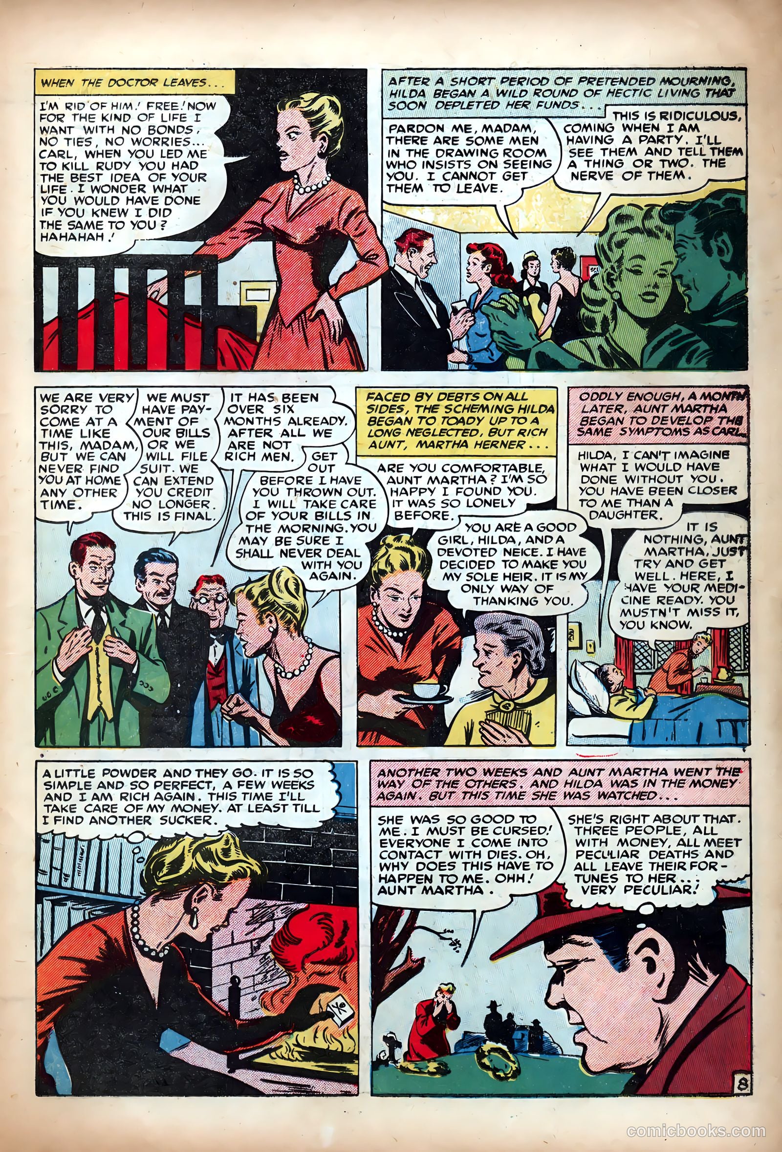 Shocking Mystery Cases #60 (1954) — page 19 of 36