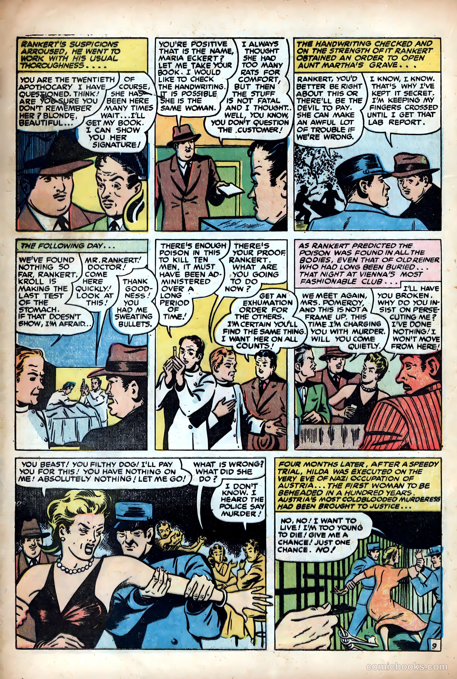 Shocking Mystery Cases #60 (1954) — page 20 of 36