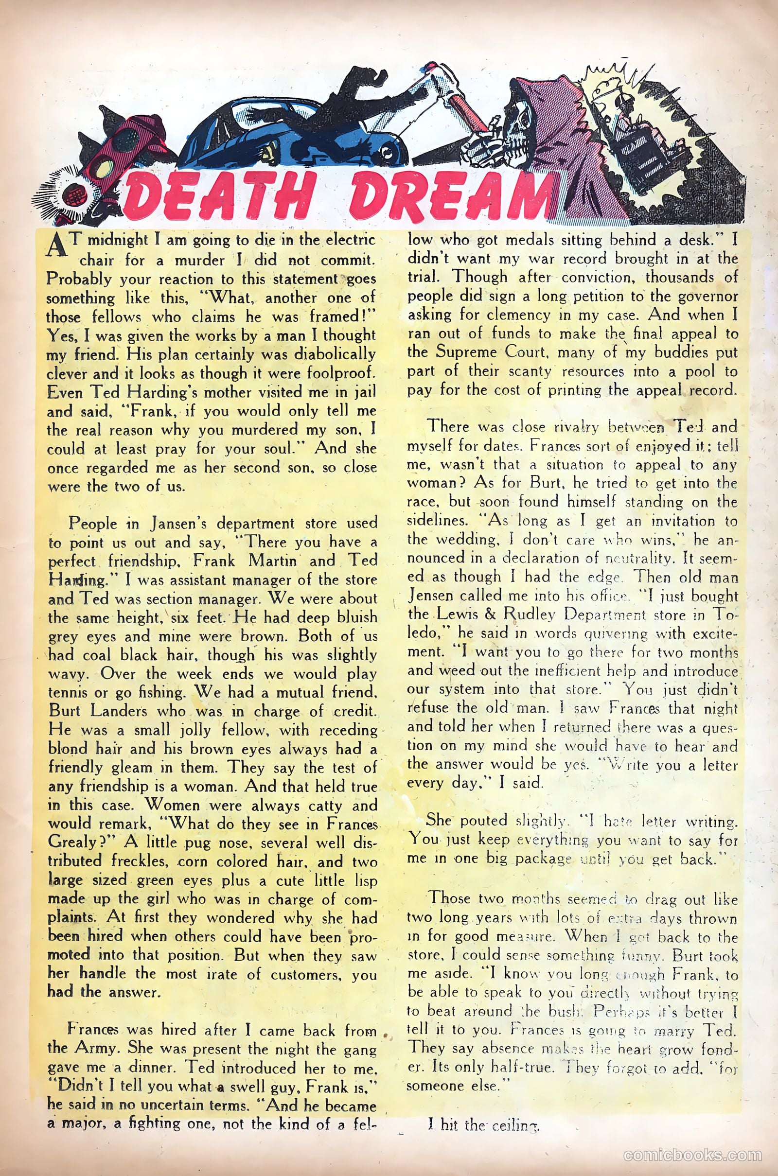 Shocking Mystery Cases #60 (1954) — page 21 of 36