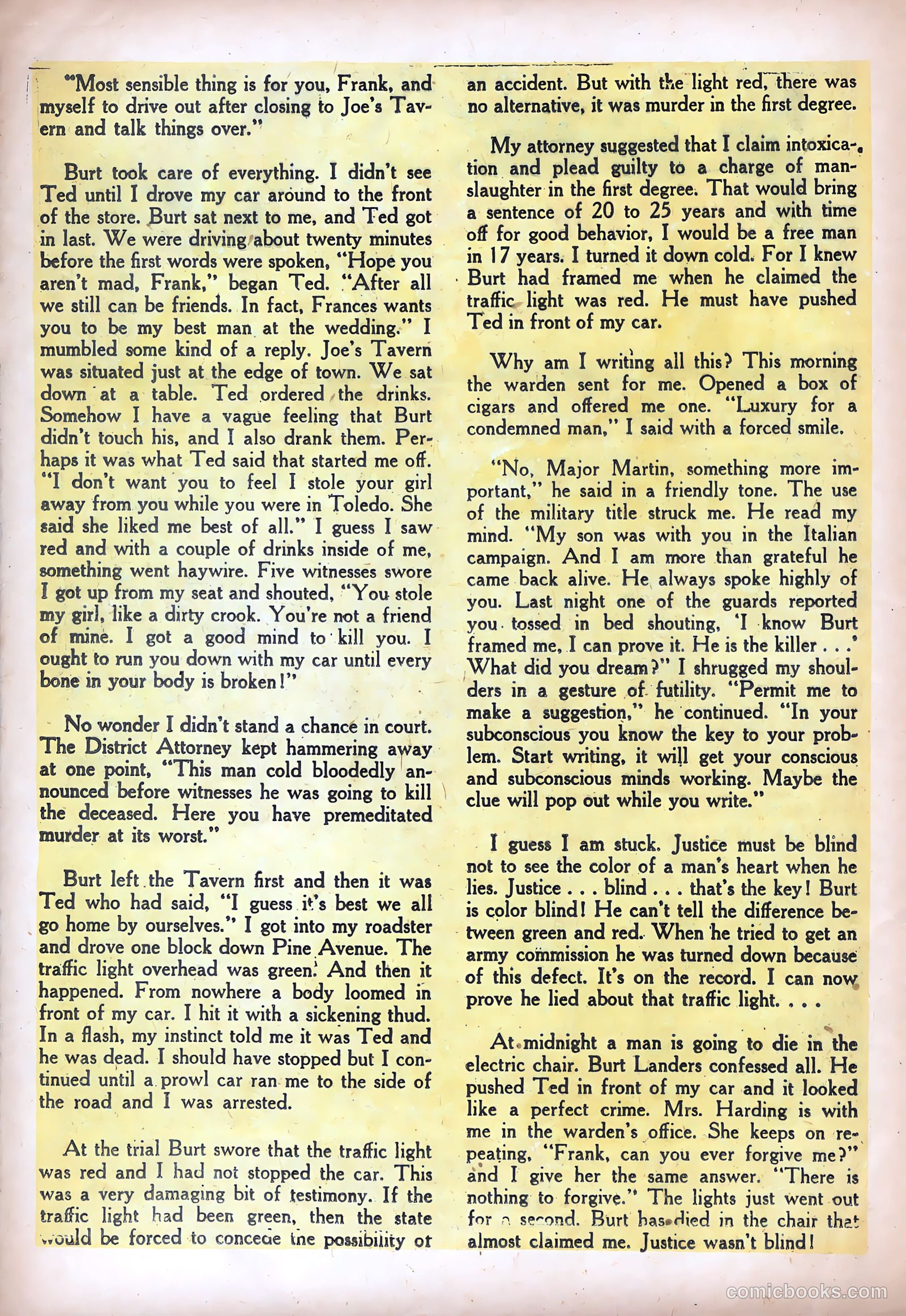 Shocking Mystery Cases #60 (1954) — page 22 of 36