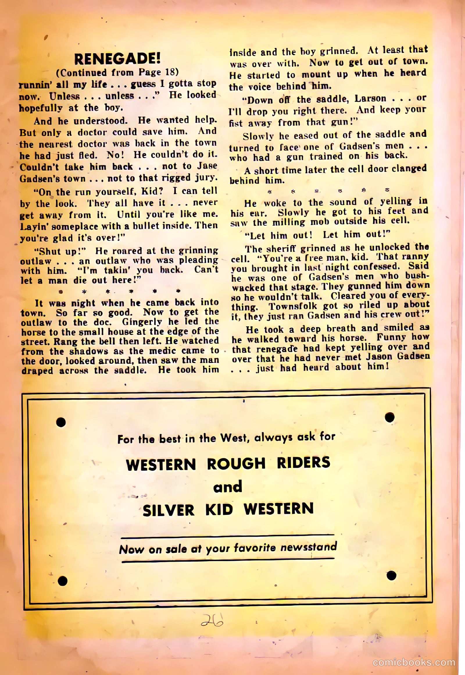 Silver Kid Western #5 (1955) — page 26 of 26