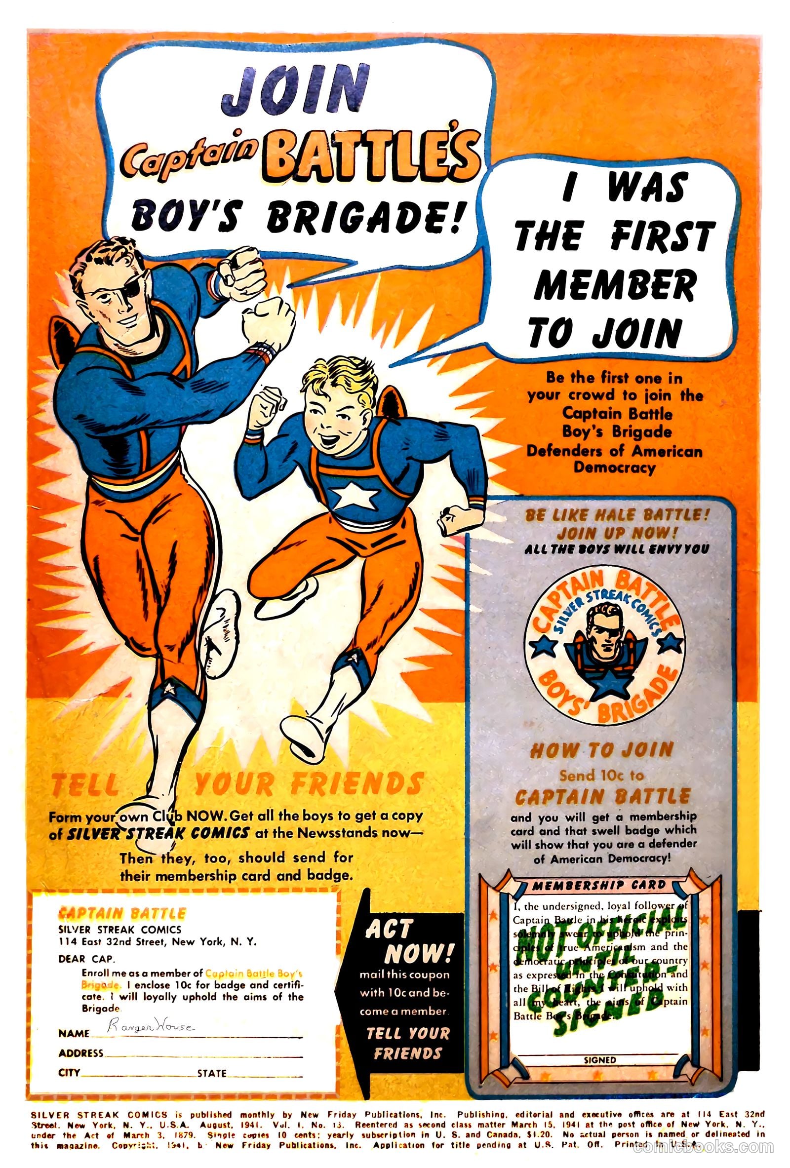 Silver Streak Comics #13 (1941) — page 2 of 69