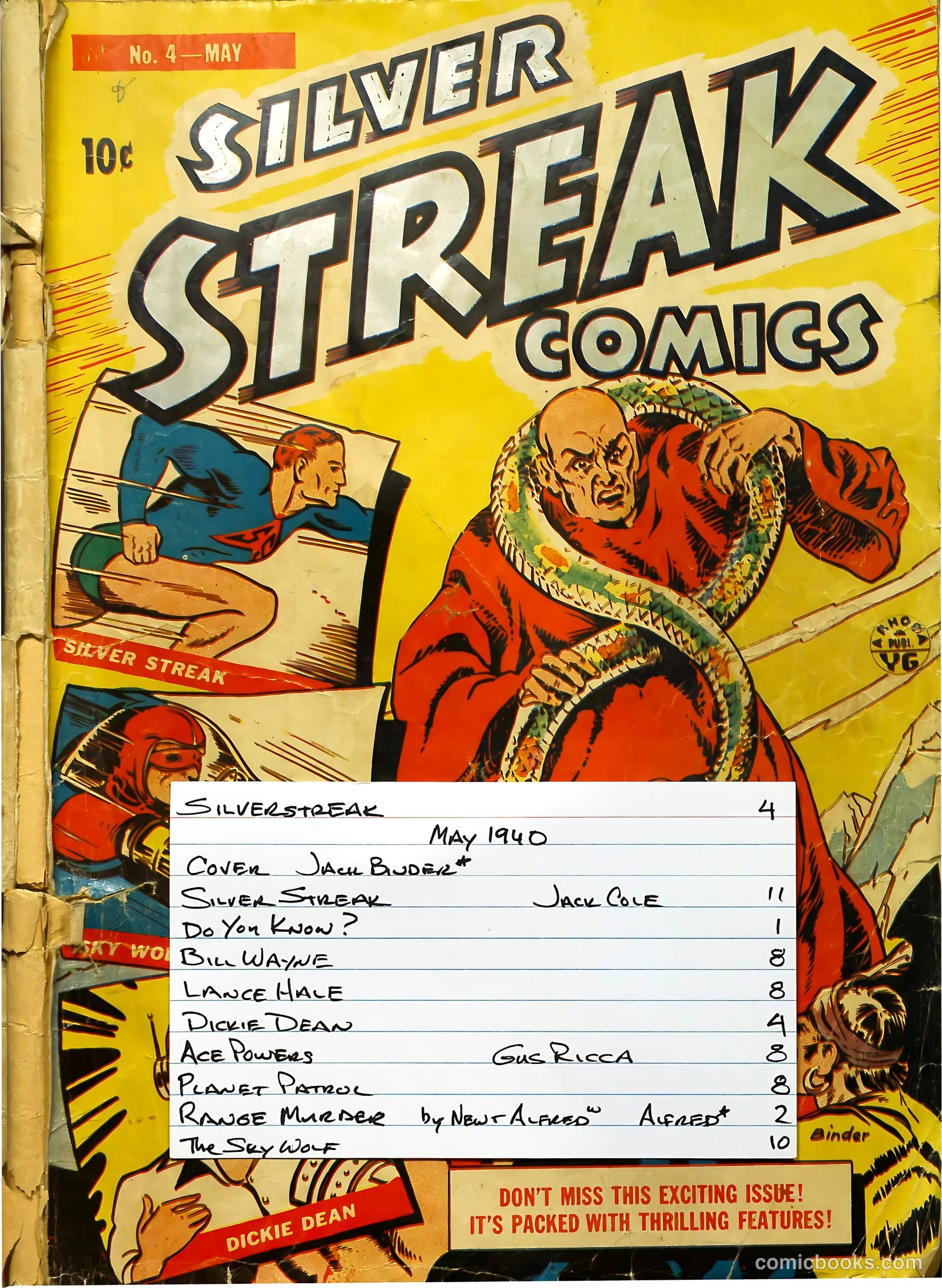 Silver Streak Comics #4 (1940) — page 69 of 69