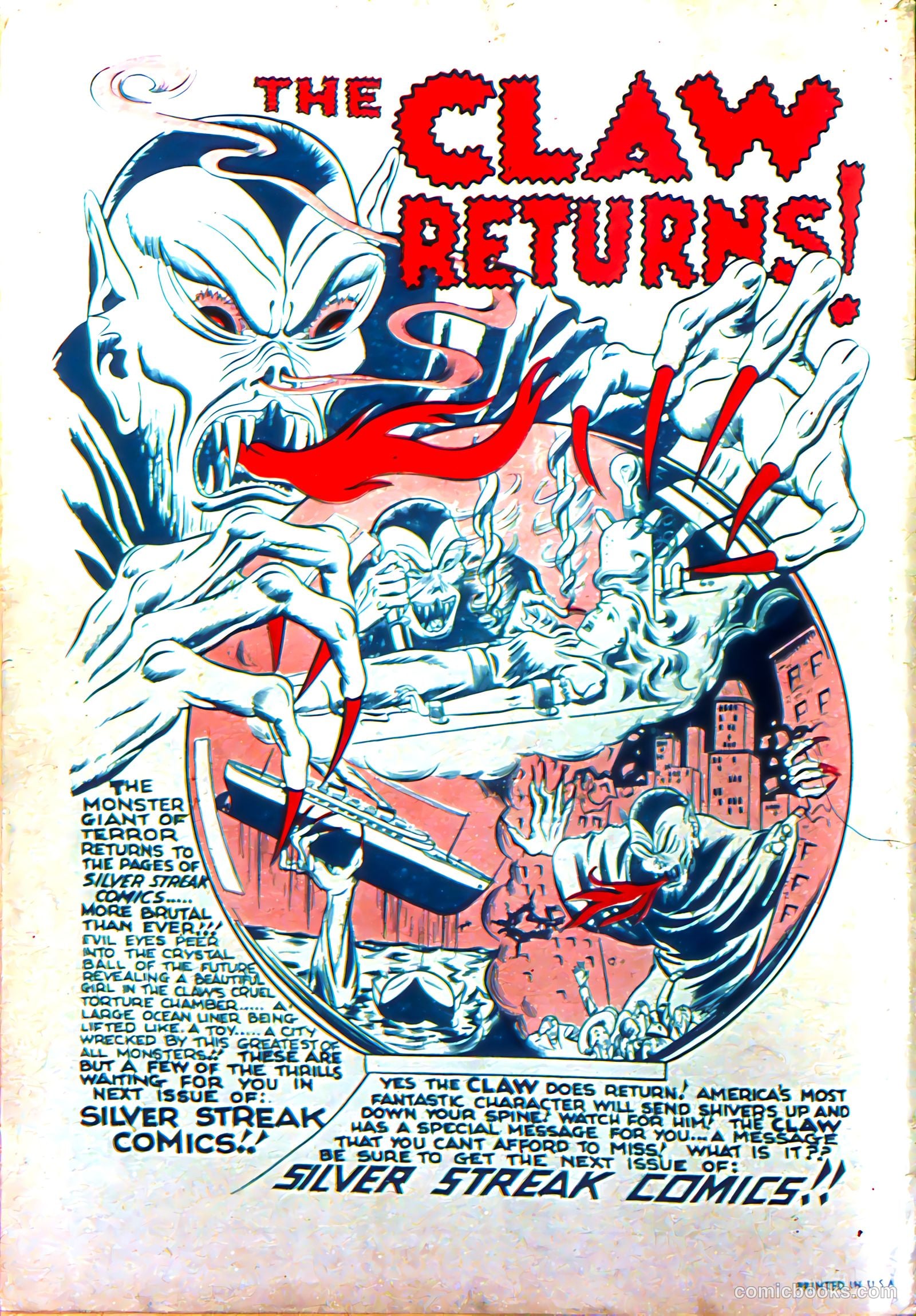 Silver Streak Comics #5 (1940) — page 69 of 69