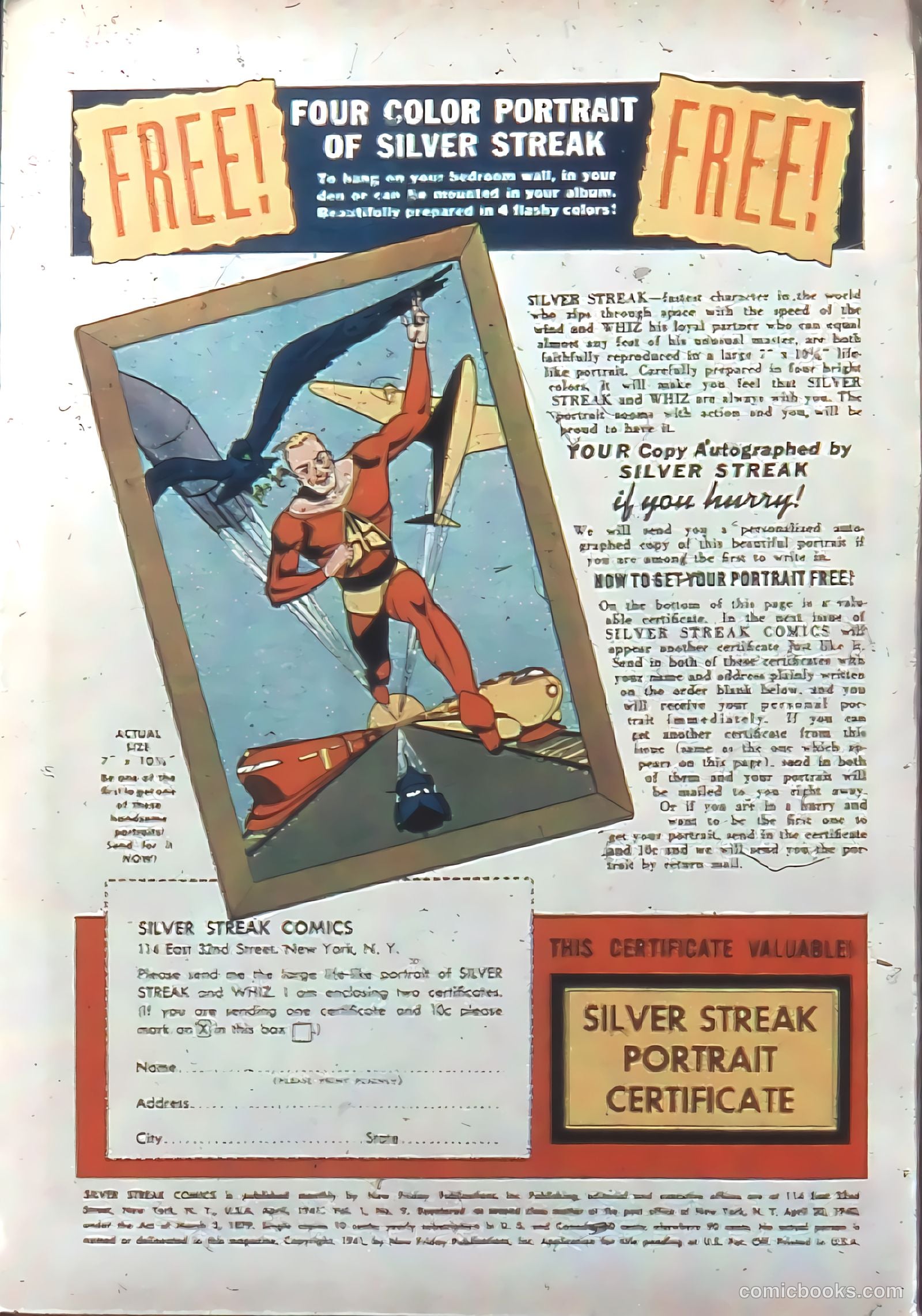 Silver Streak Comics #9 (1941) — page 2 of 68