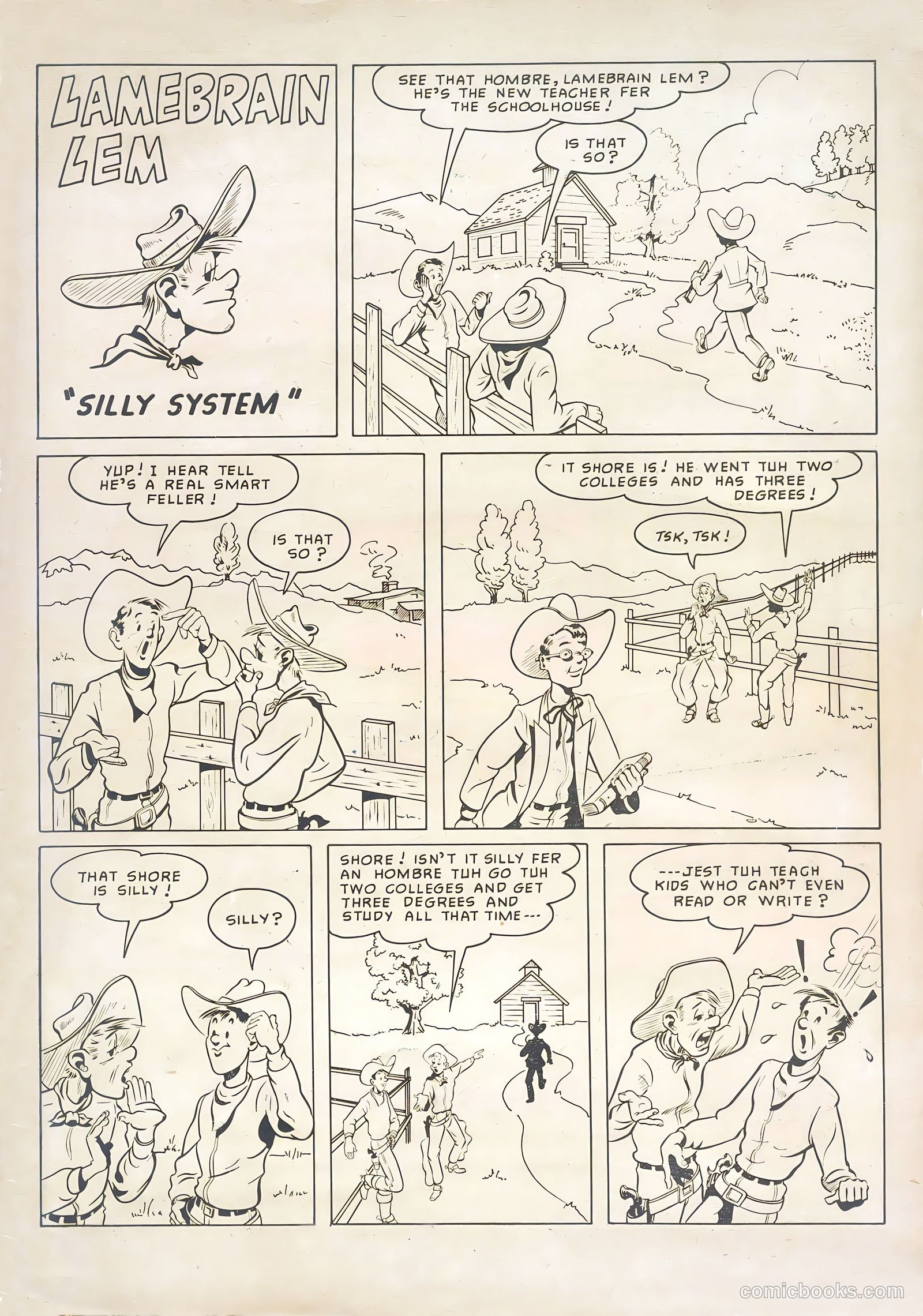 Six-Gun Heroes #1 (1950) — page 35 of 36