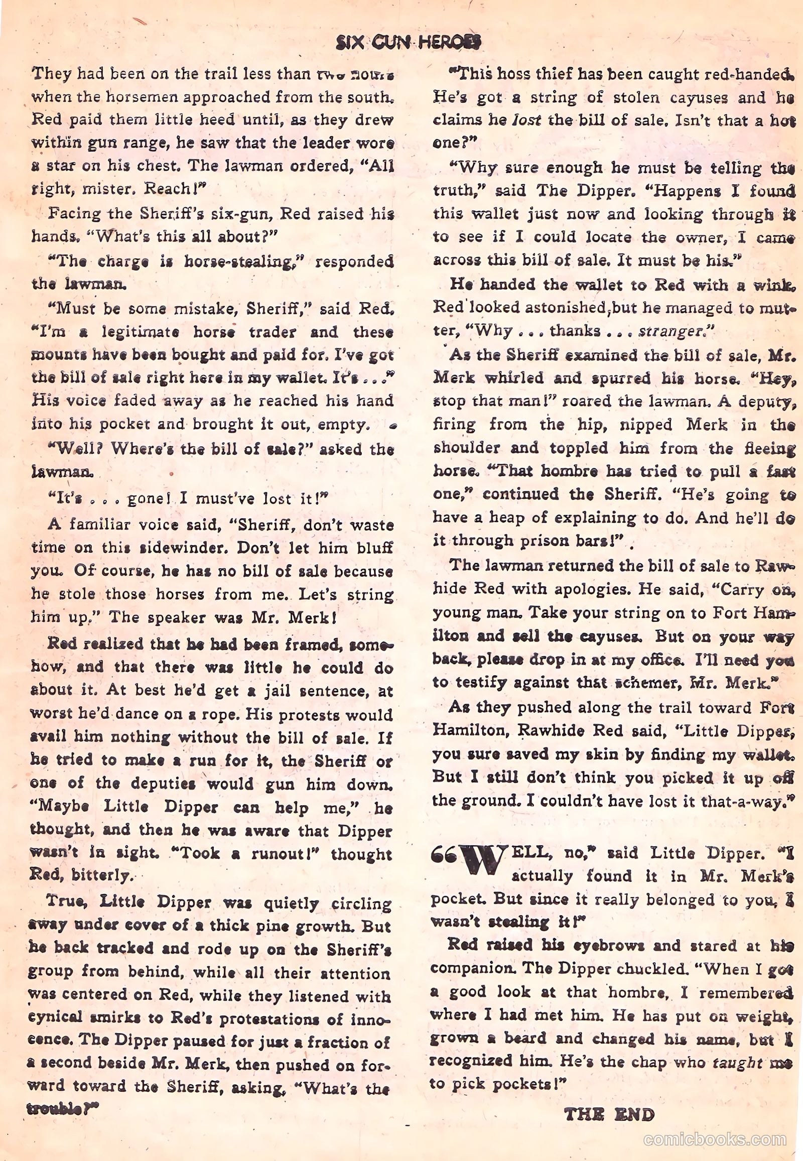 Six-Gun Heroes #17 (1952) — page 26 of 36