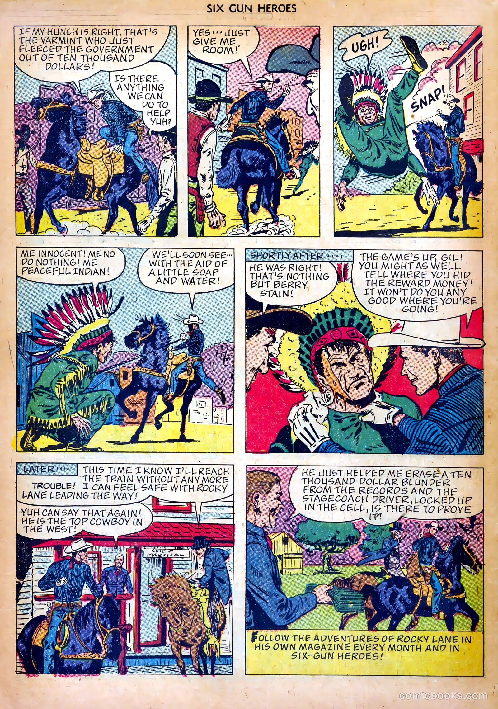 Six-Gun Heroes #19 (1953) — page 34 of 36
