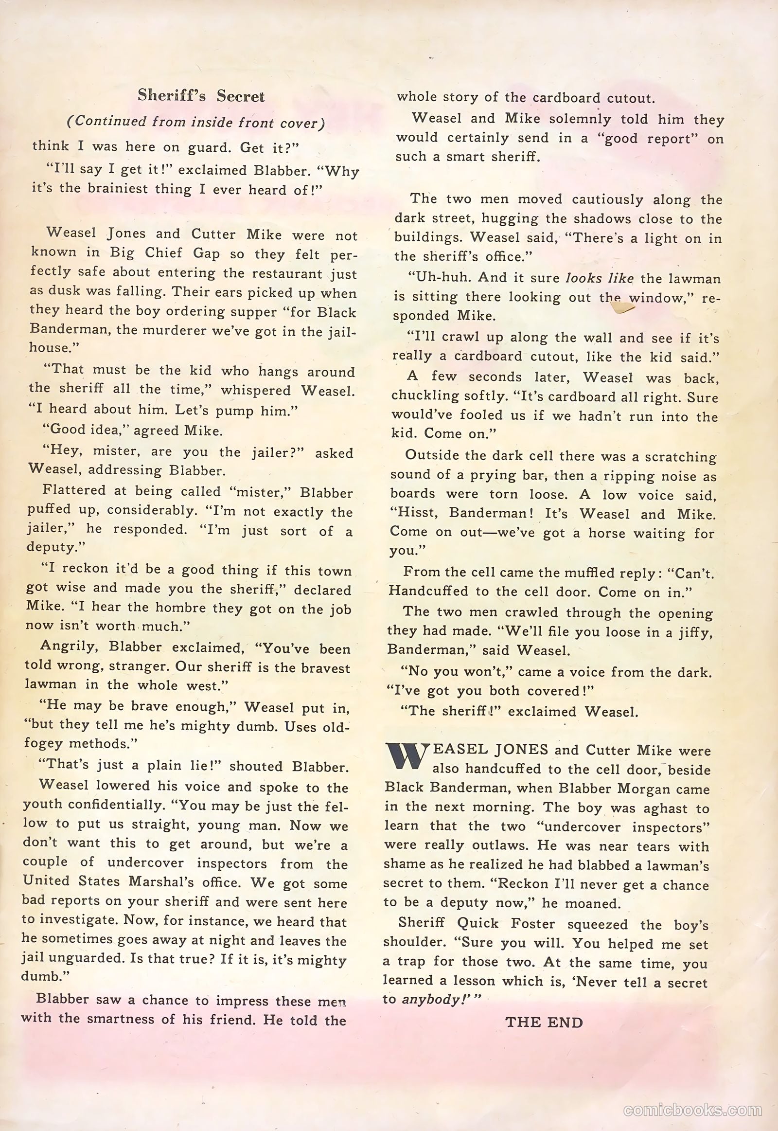 Six-Gun Heroes #21 (1953) — page 35 of 36