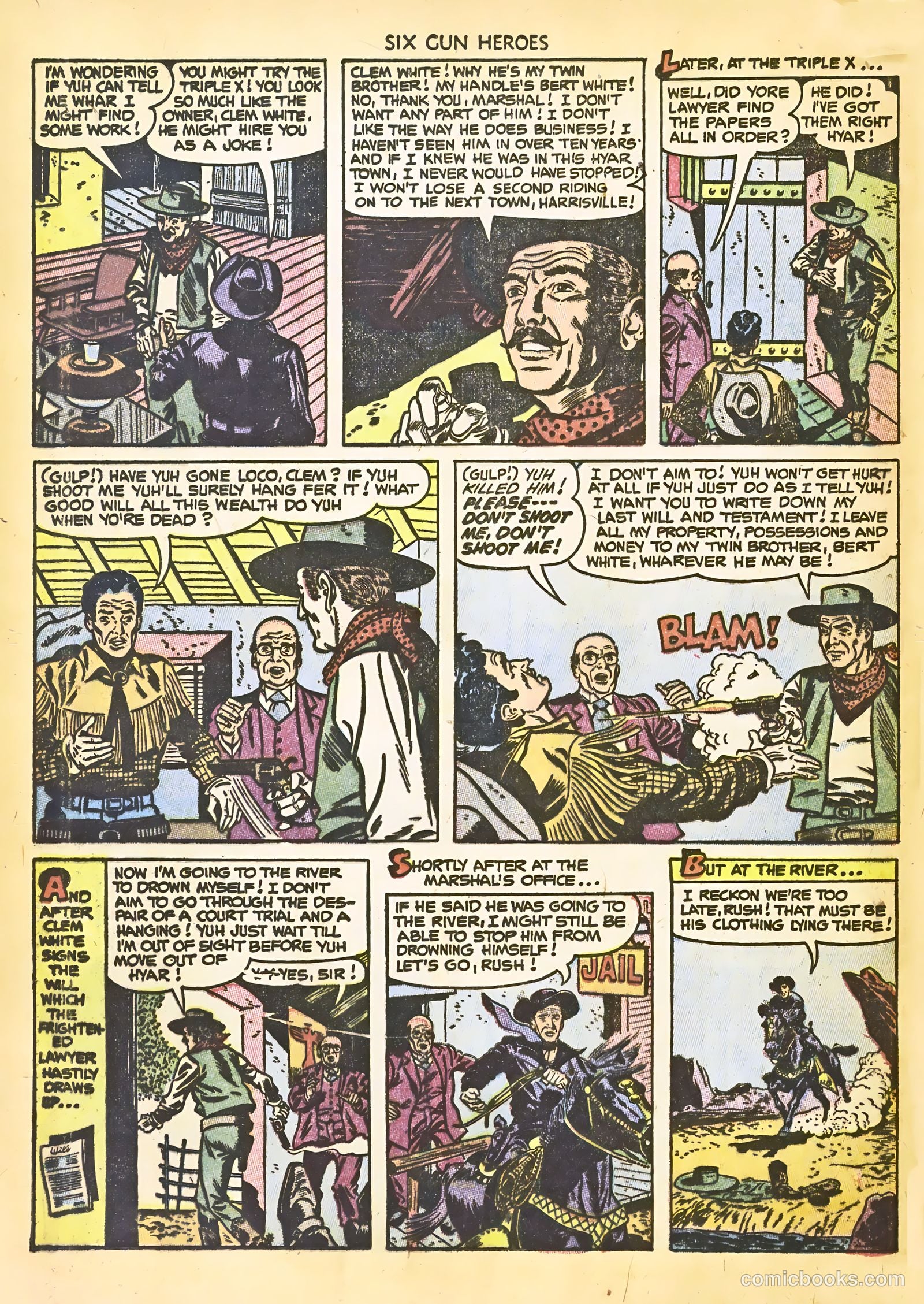 Six-Gun Heroes #22 (1953) — page 24 of 36
