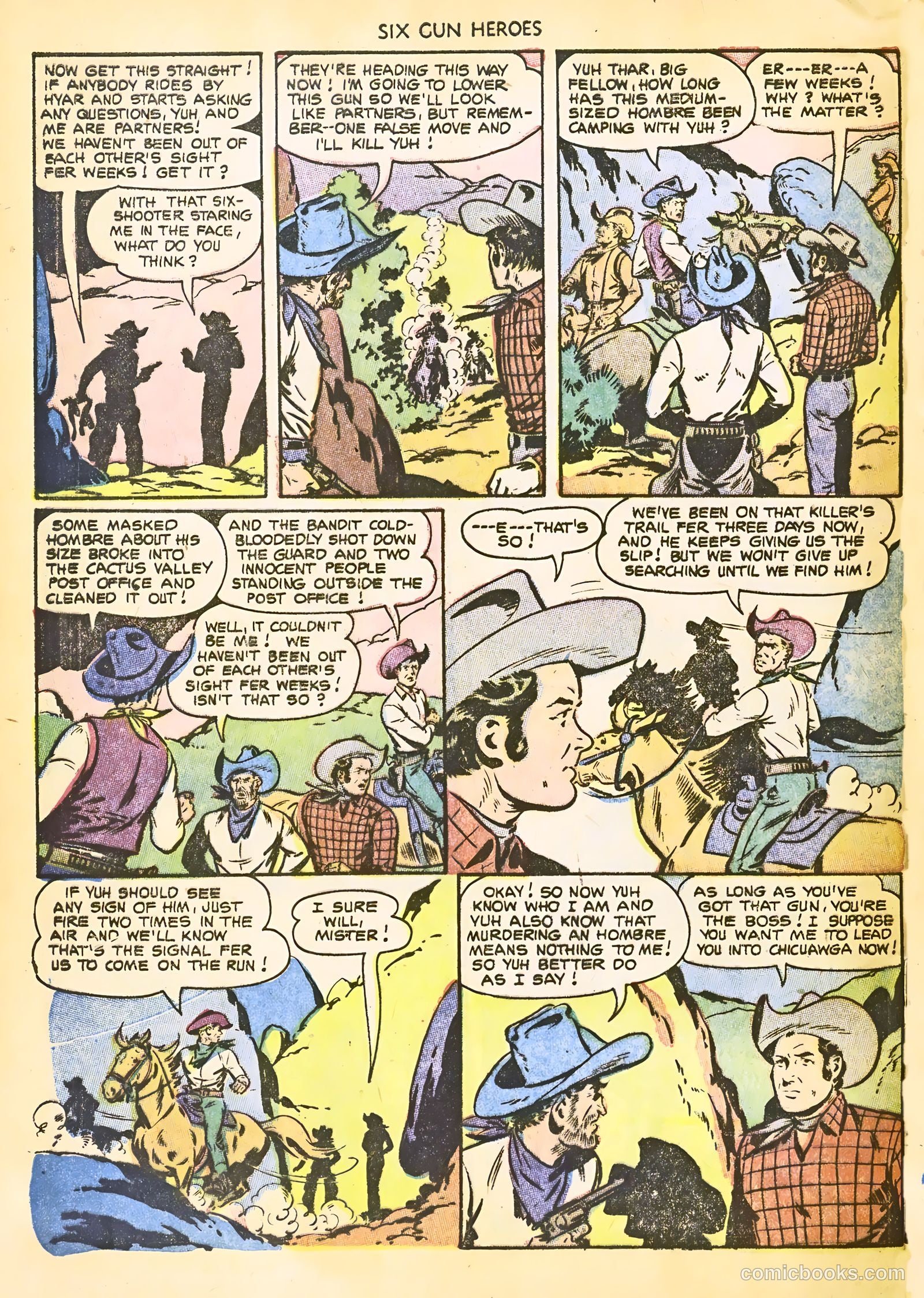 Six-Gun Heroes #22 (1953) — page 32 of 36