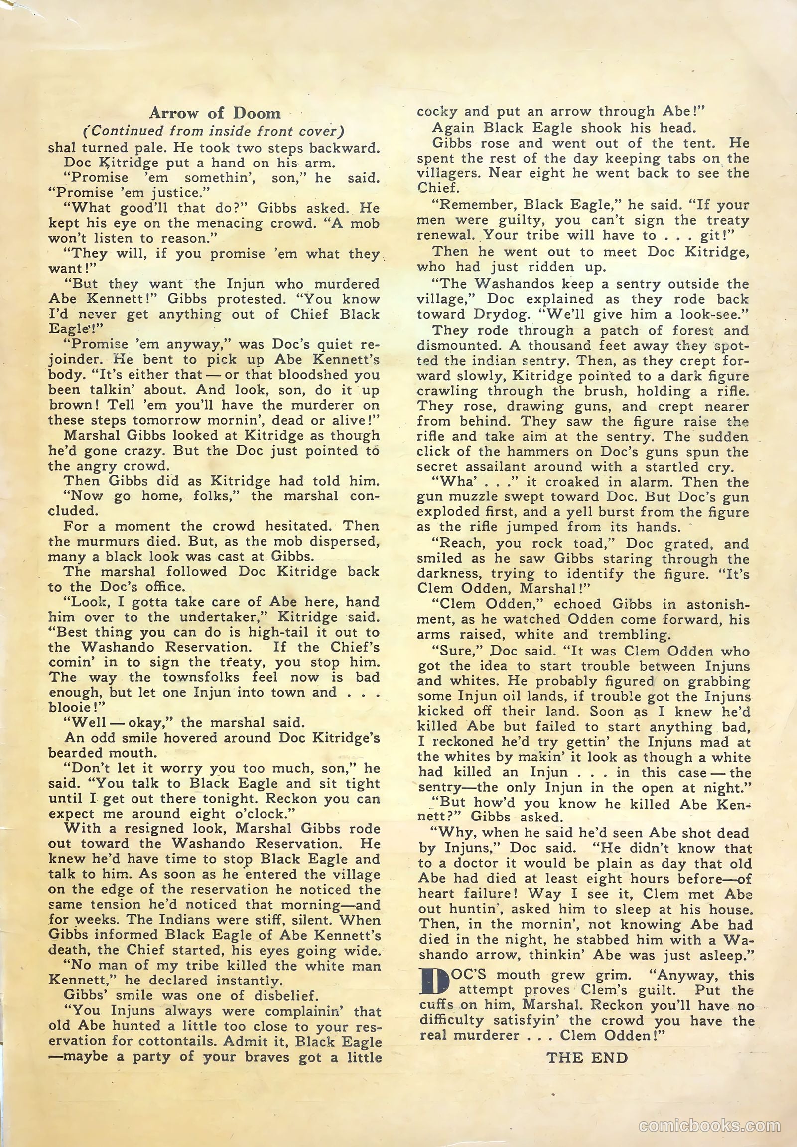Six-Gun Heroes #23 (1953) — page 35 of 36