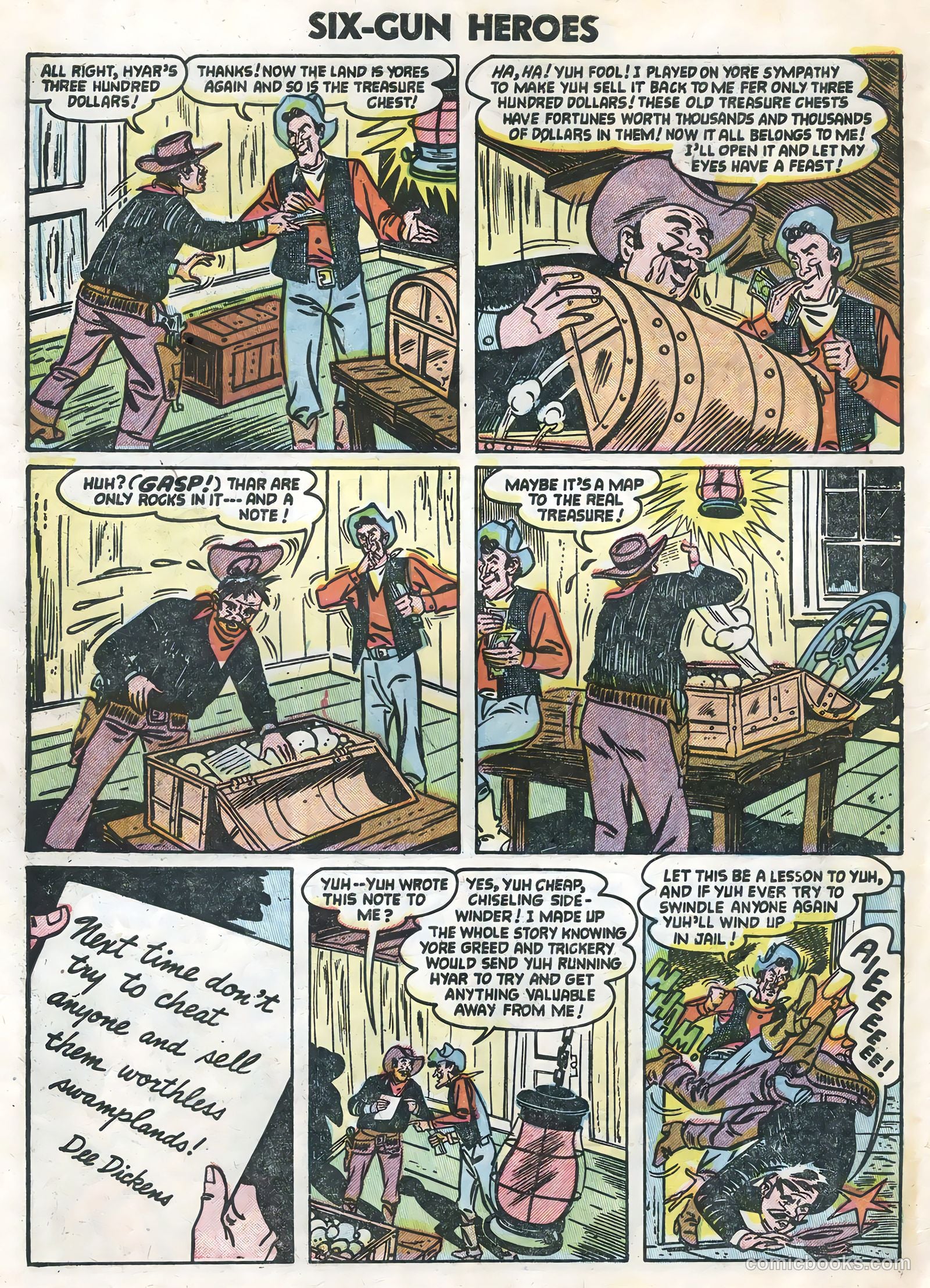 Six-Gun Heroes #24 (1954) — page 34 of 36