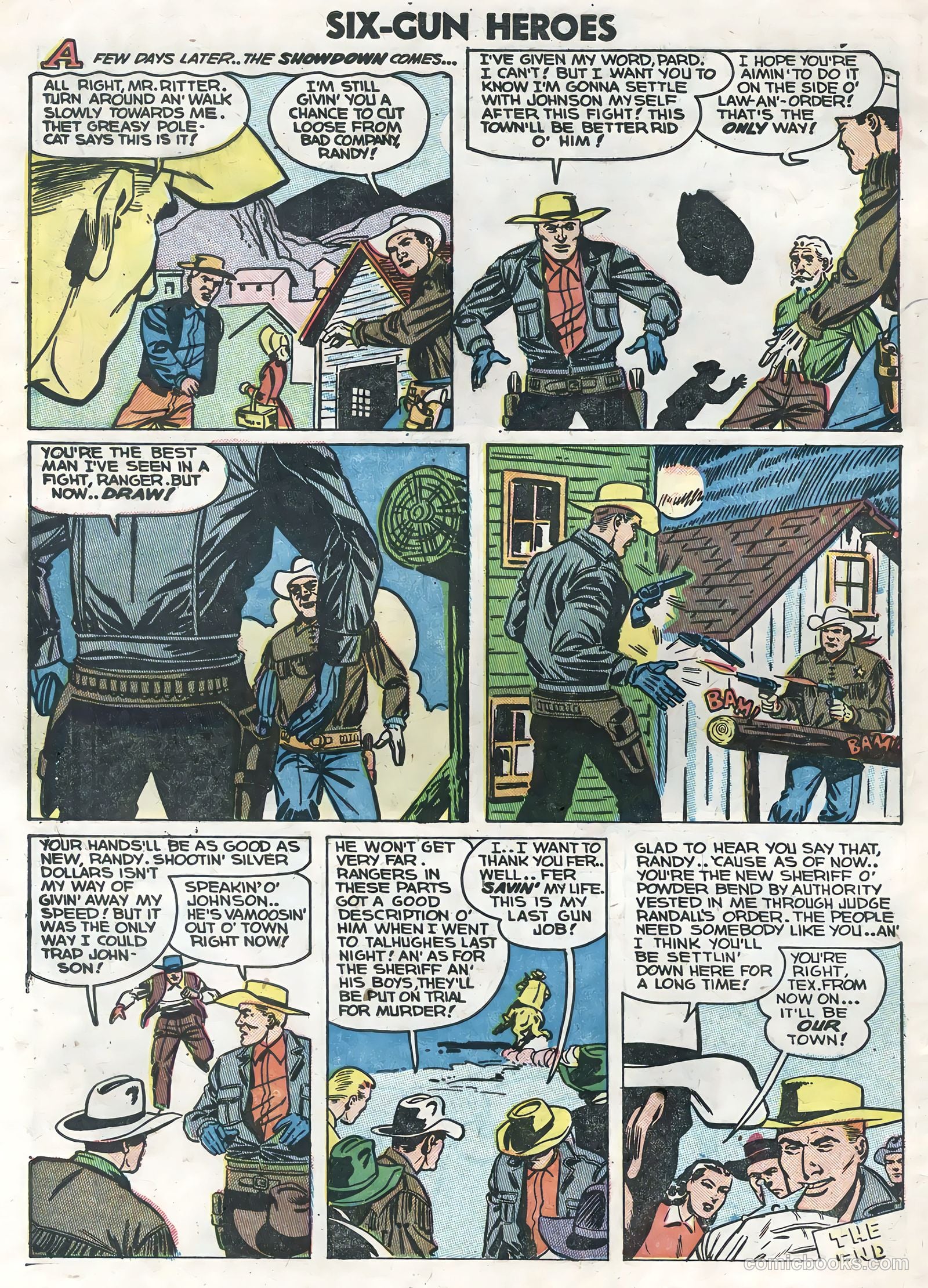 Six-Gun Heroes #25 (1954) — page 34 of 36