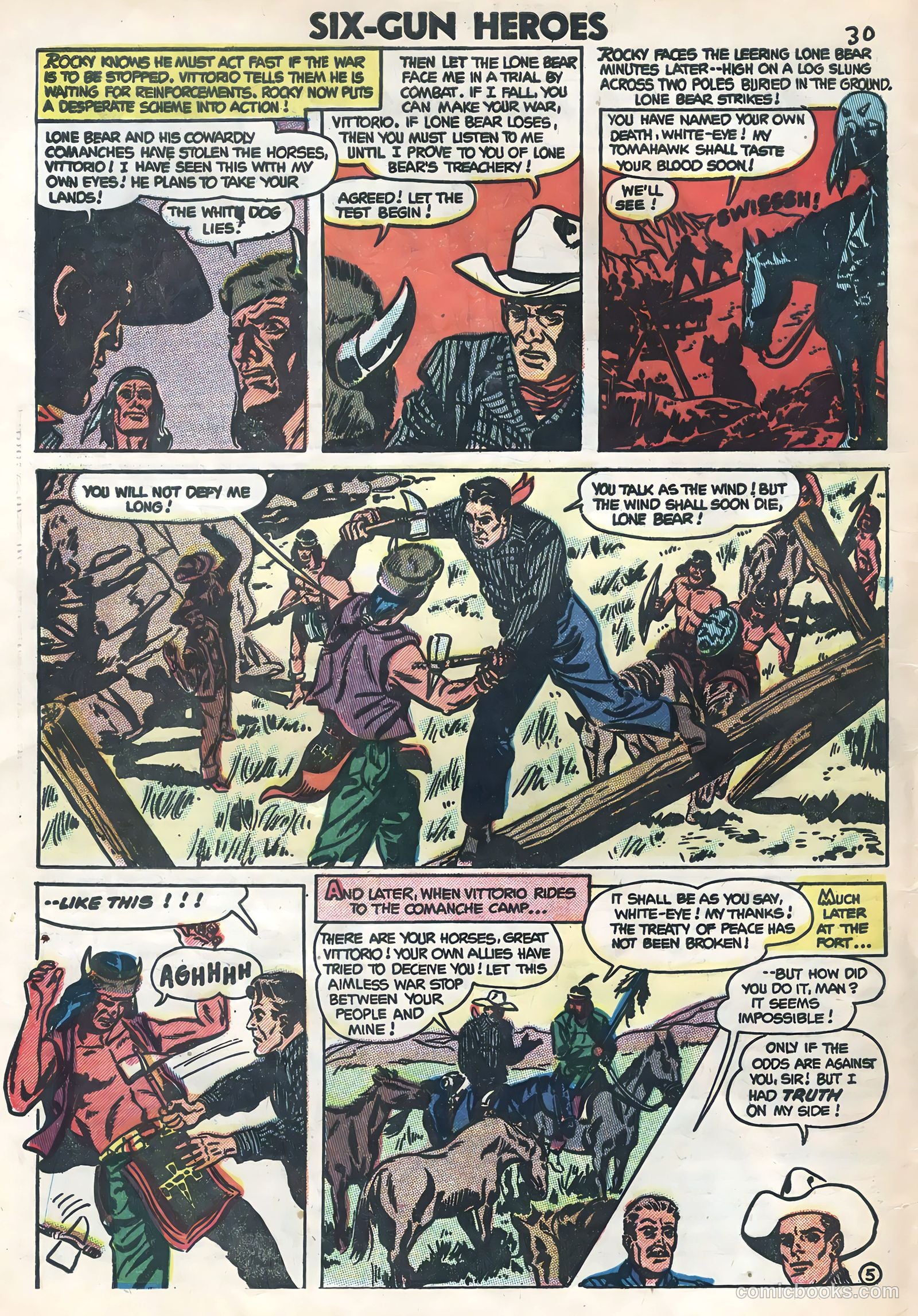Six-Gun Heroes #26 (1954) — page 32 of 36