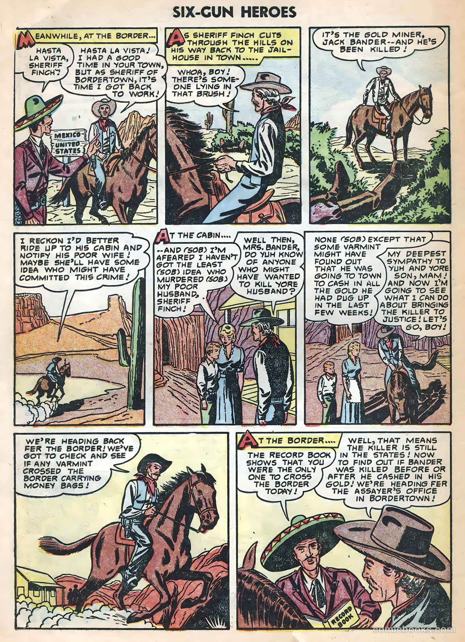 Six-Gun Heroes #28 (1954) — page 10 of 36