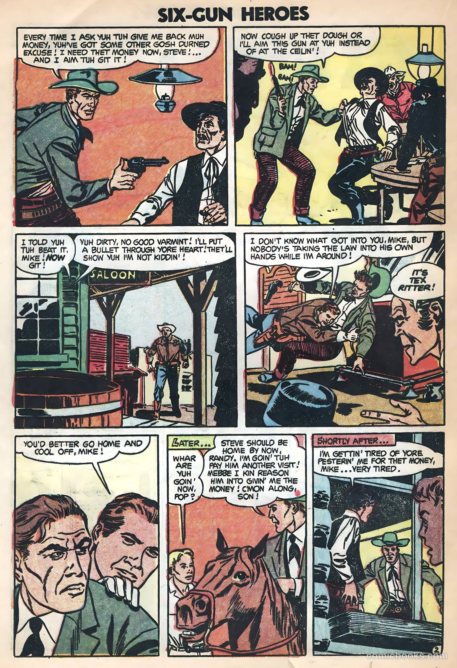 Six-Gun Heroes #28 (1954) — page 20 of 36