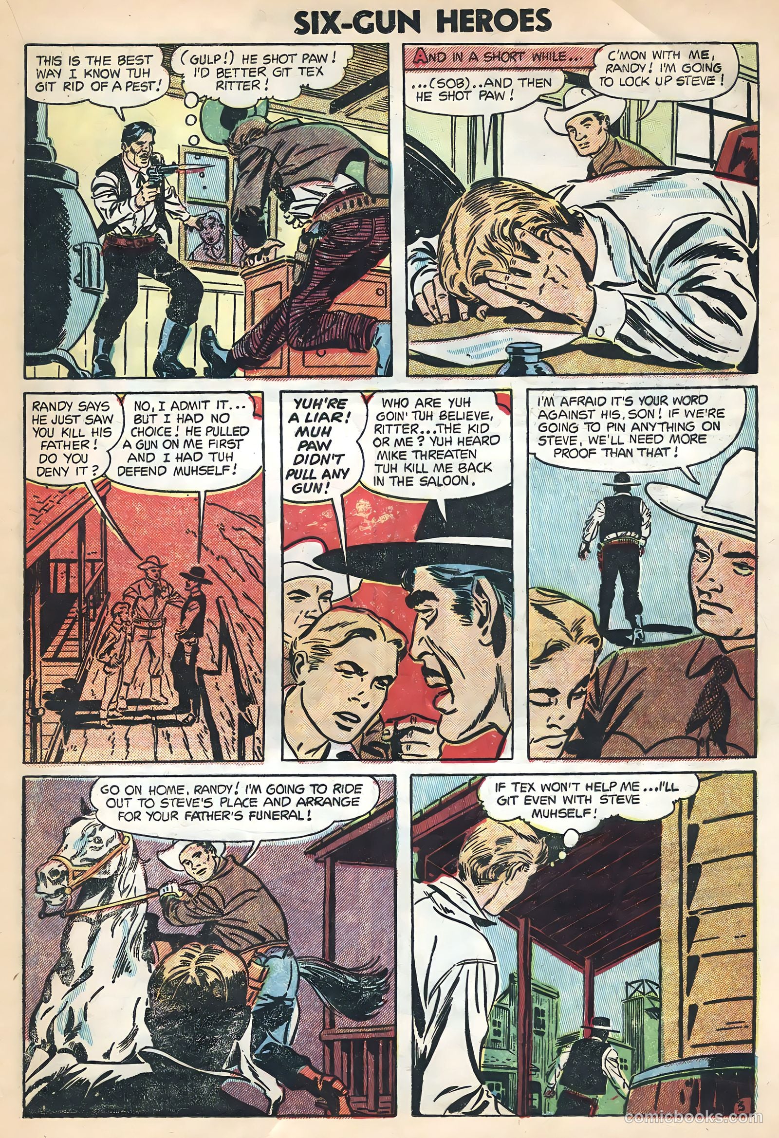 Six-Gun Heroes #28 (1954) — page 21 of 36