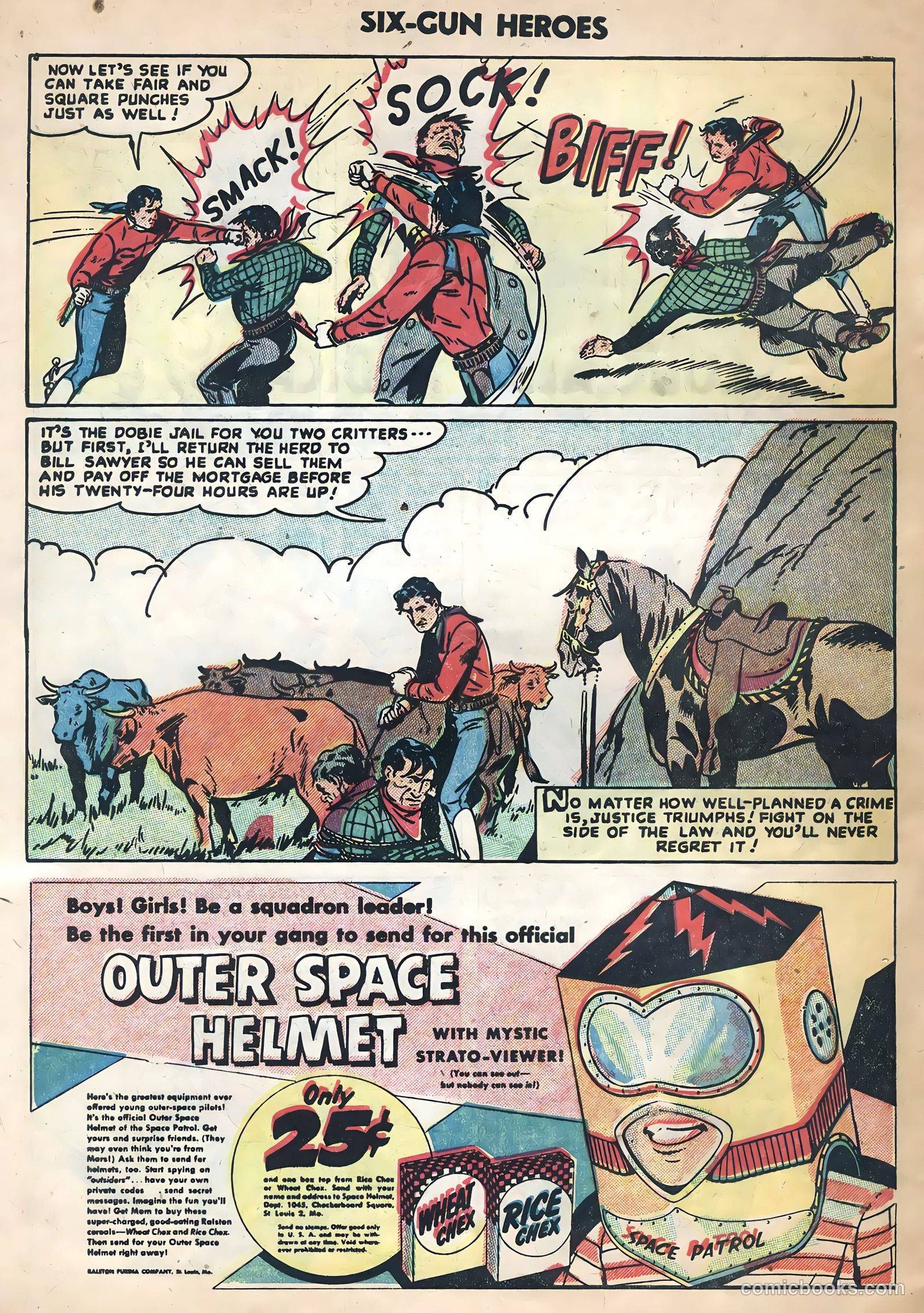 Six-Gun Heroes #29 (1954) — page 32 of 36