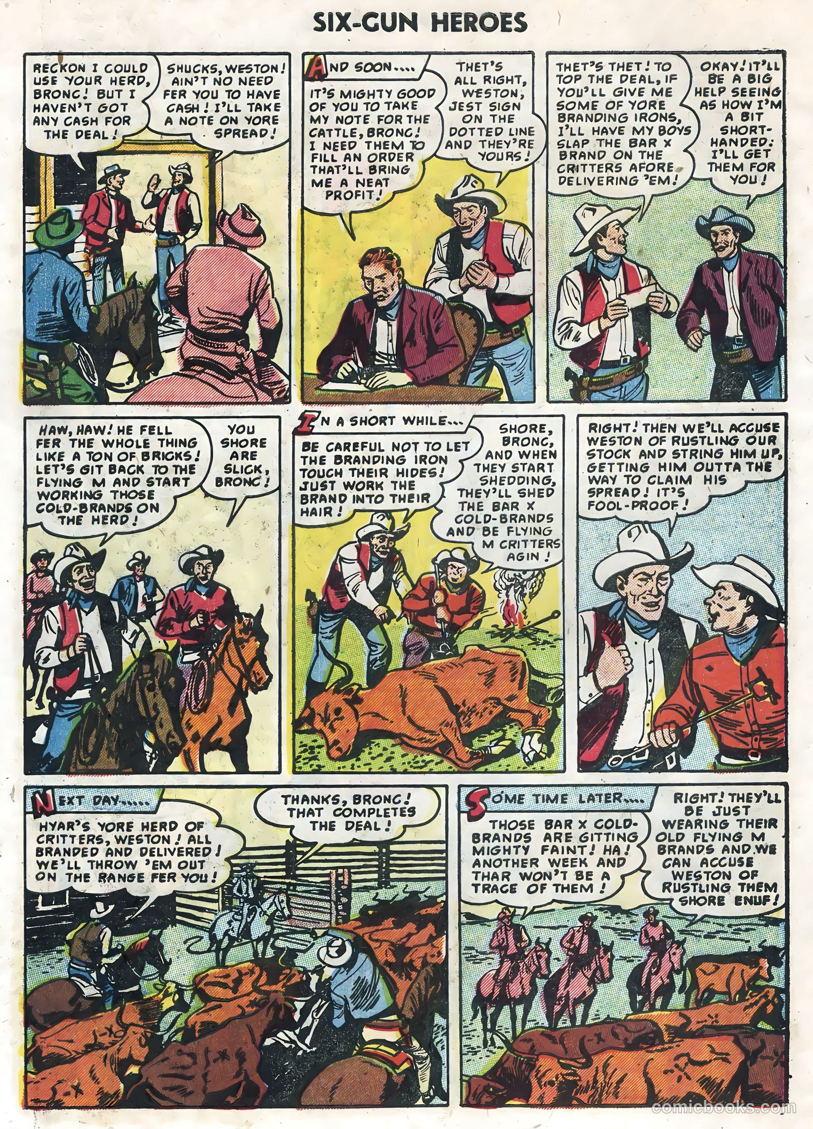 Six-Gun Heroes #32 (1955) — page 6 of 36