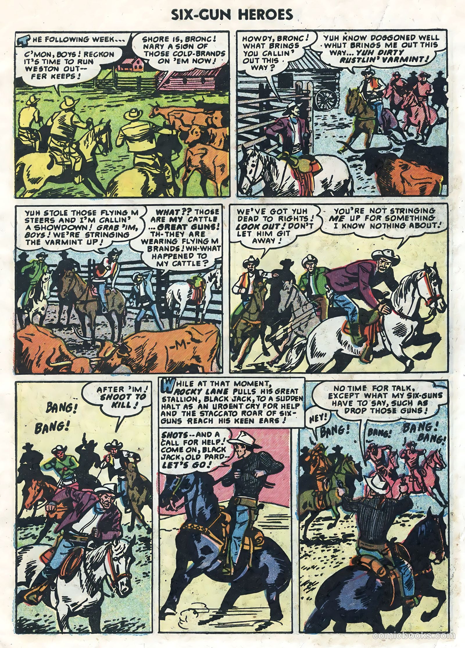 Six-Gun Heroes #32 (1955) — page 7 of 36
