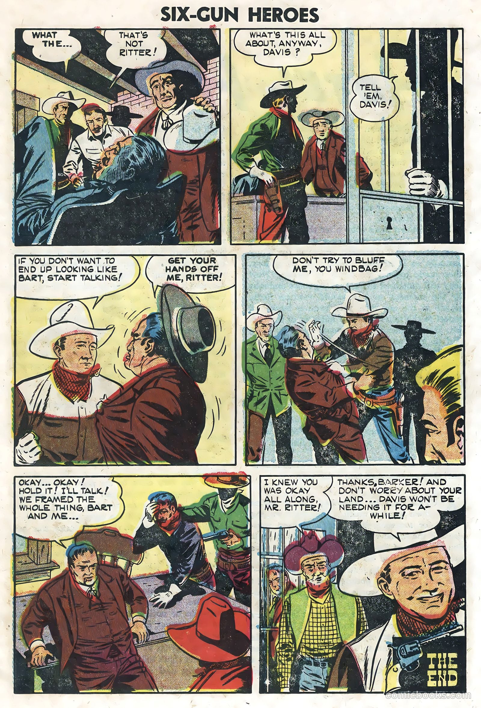 Six-Gun Heroes #32 (1955) — page 17 of 36