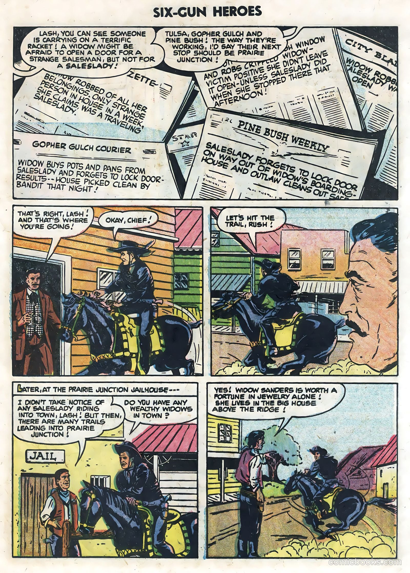 Six-Gun Heroes #32 (1955) — page 21 of 36