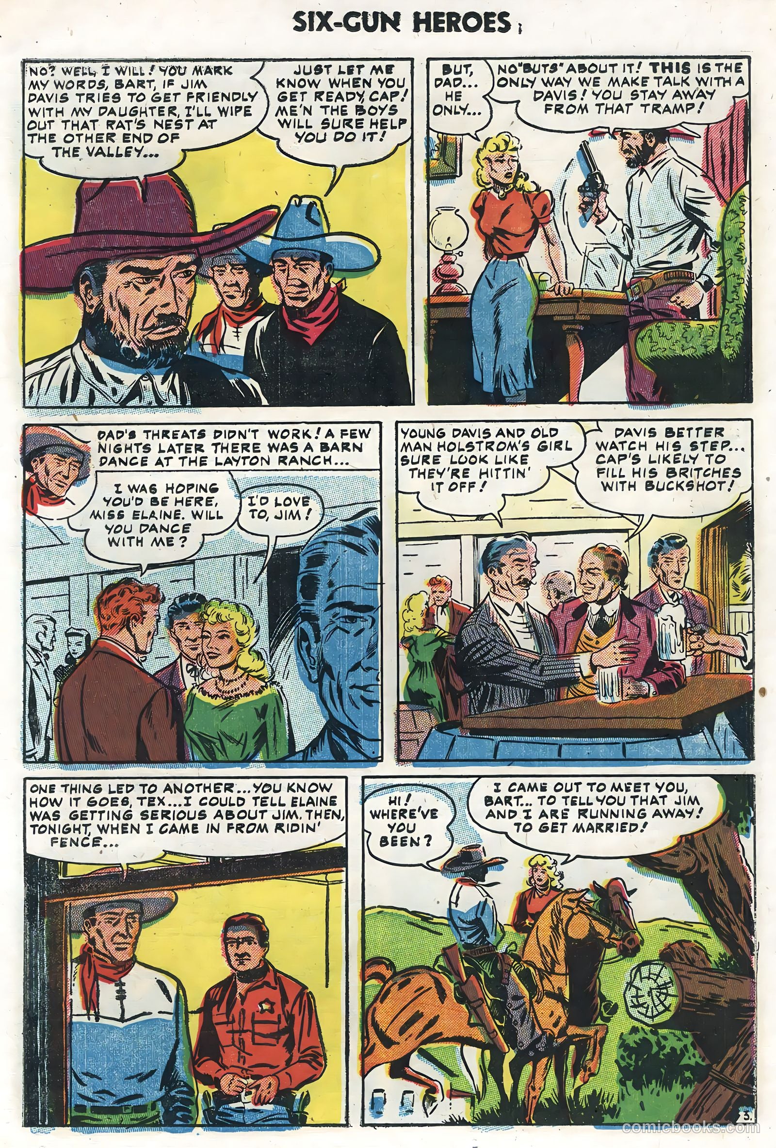 Six-Gun Heroes #33 (1955) — page 23 of 36