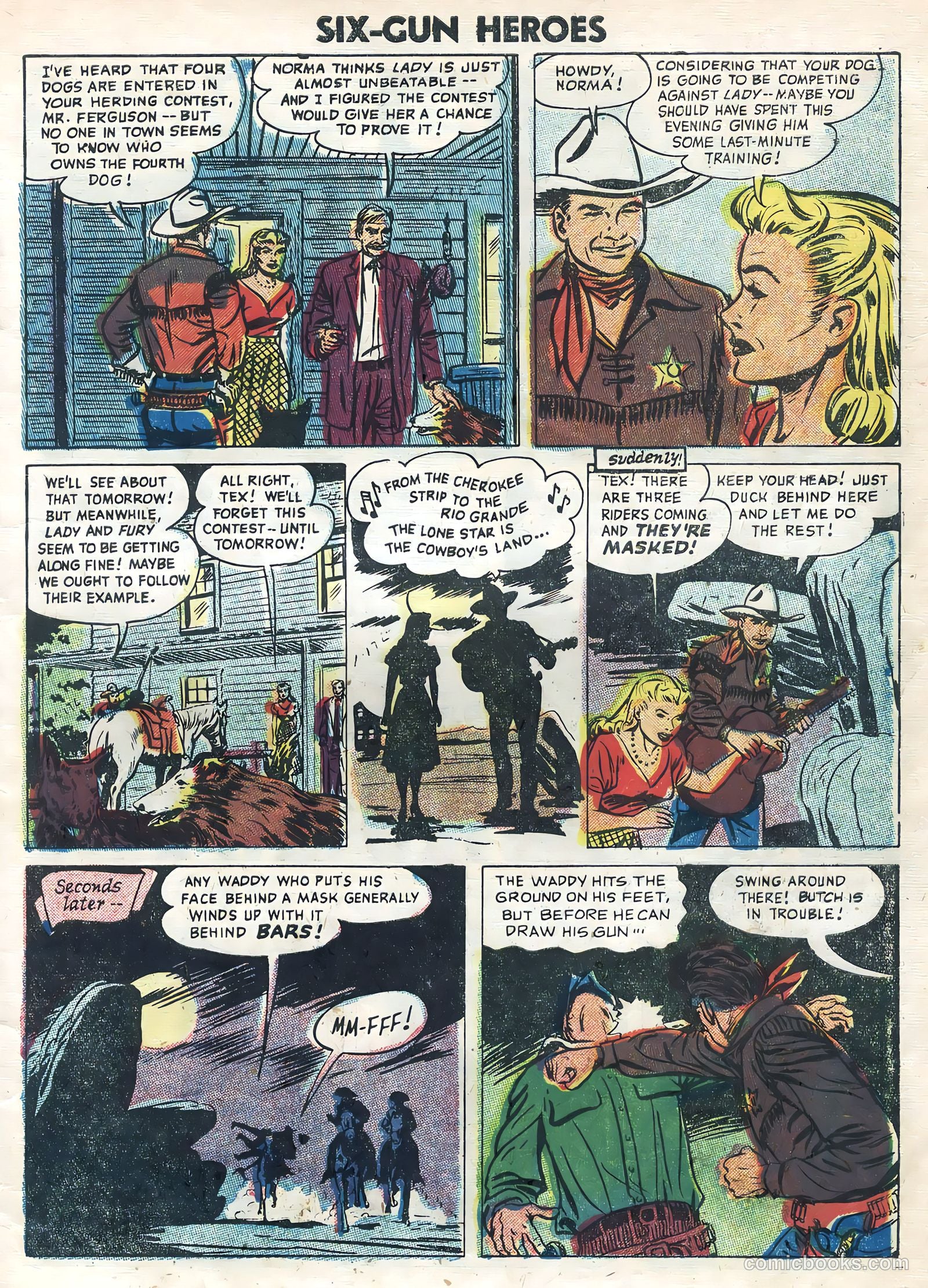 Six-Gun Heroes #35 (1955) — page 7 of 36