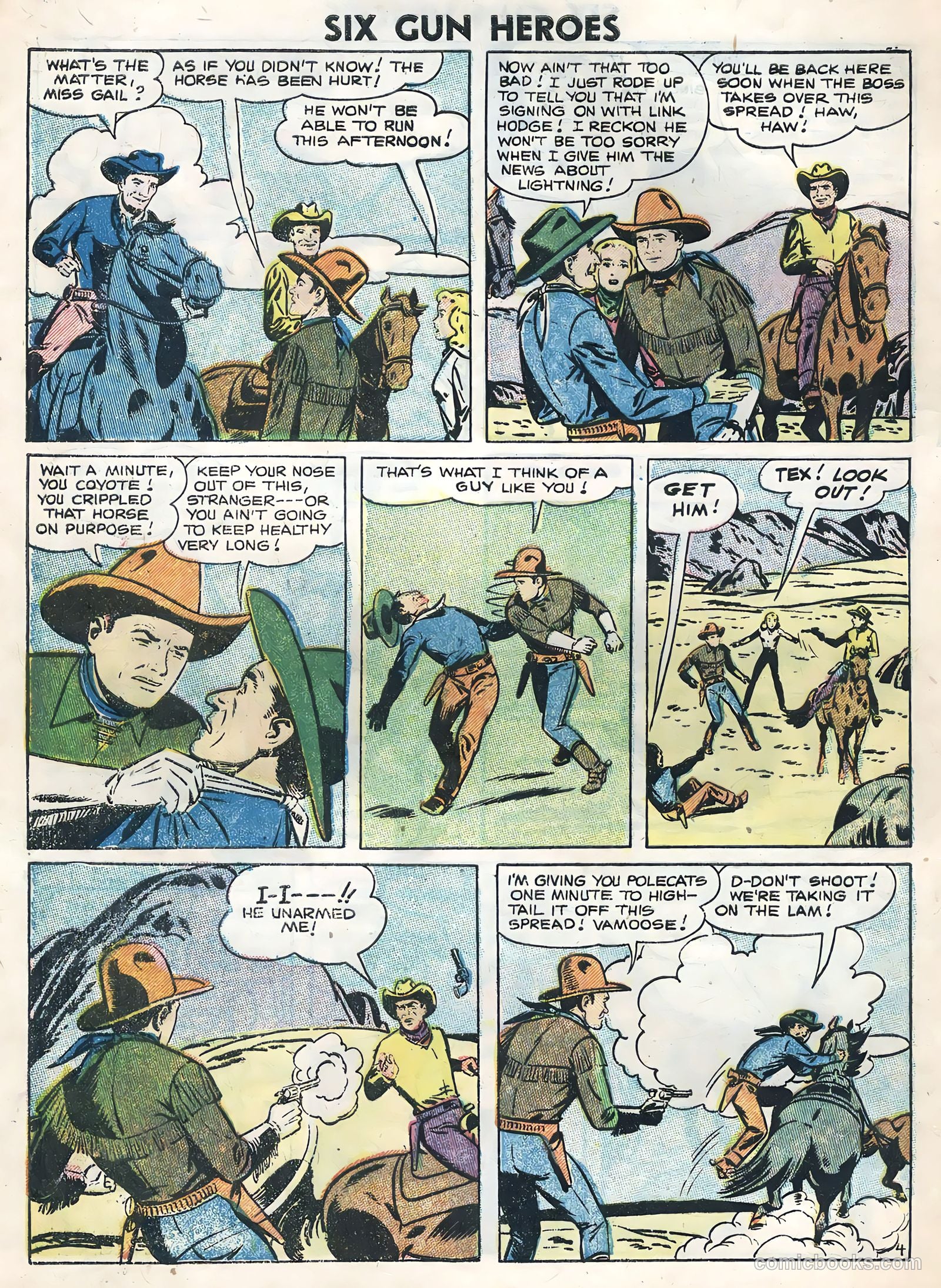 Six-Gun Heroes #37 (1956) — page 28 of 36