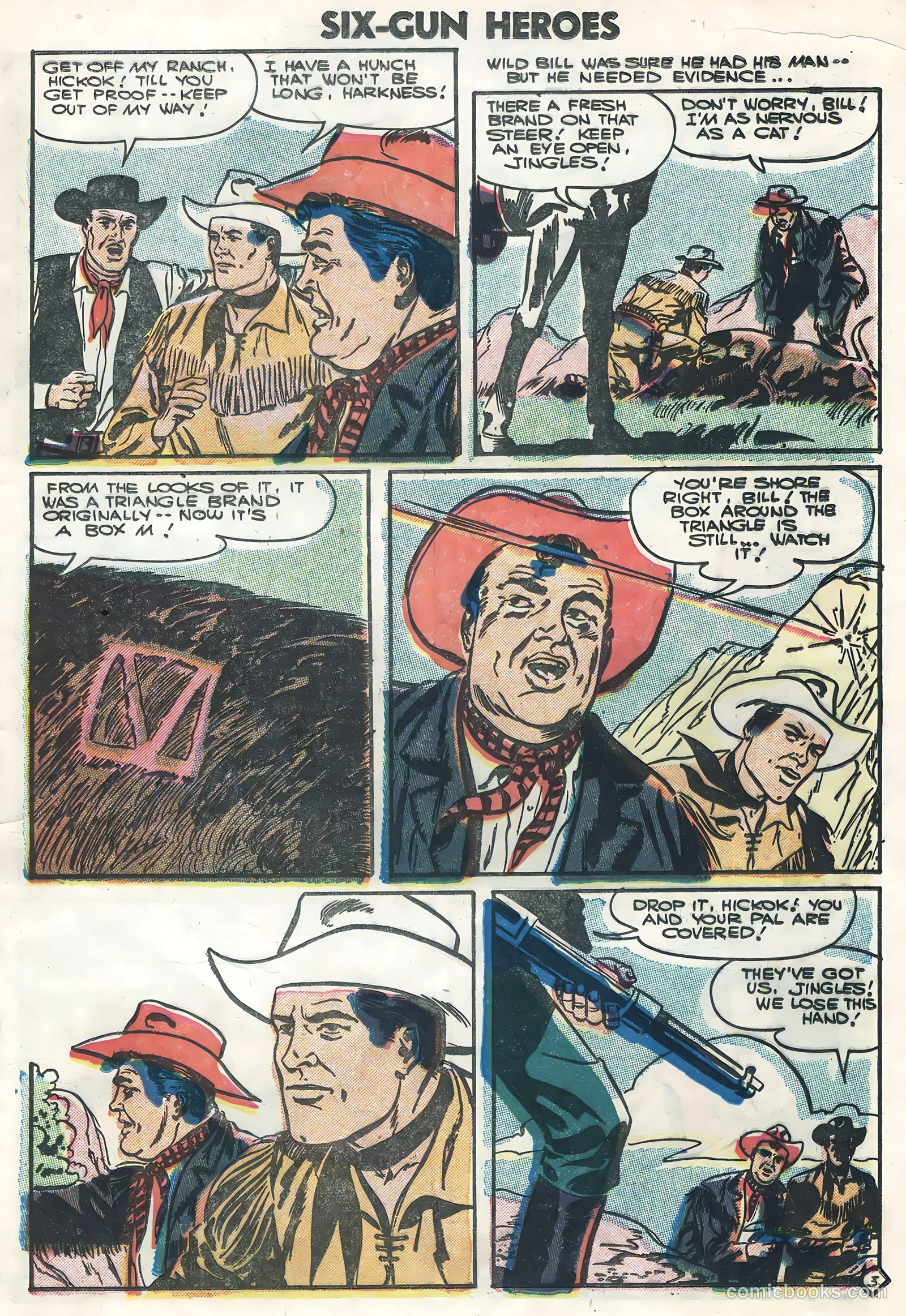 Six-Gun Heroes #38 (1956) — page 17 of 36