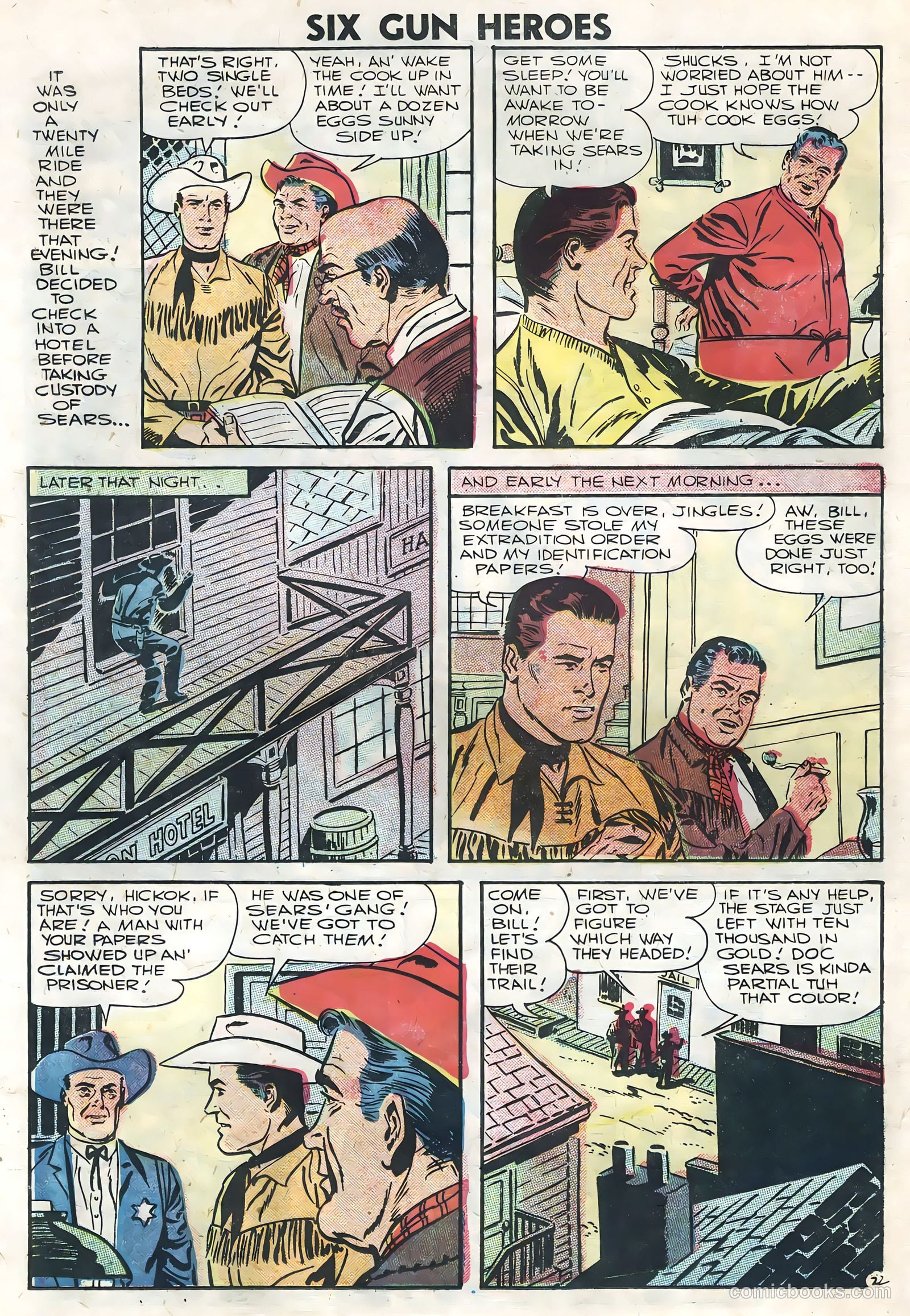 Six-Gun Heroes #39 (1956) — page 22 of 36