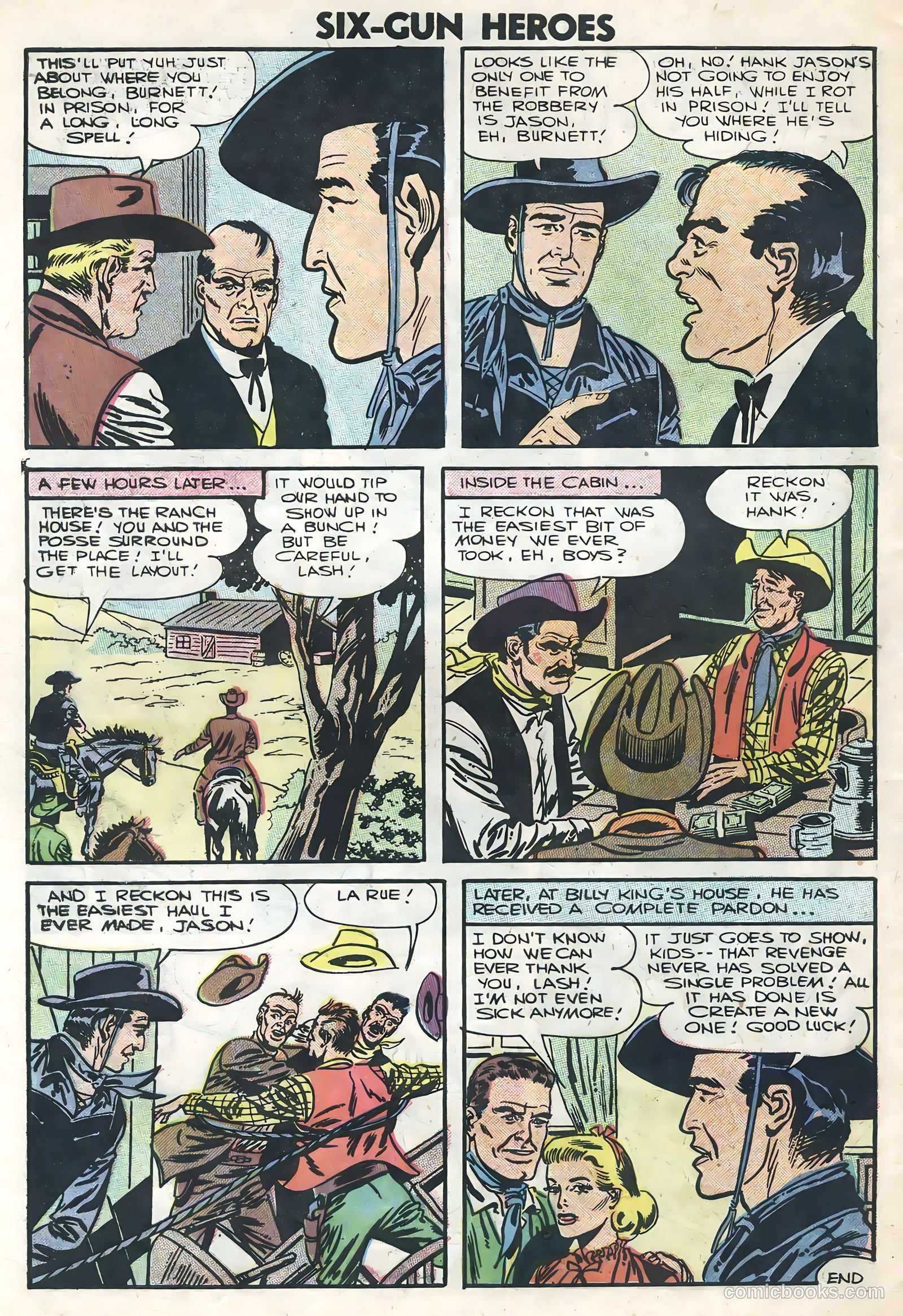 Six-Gun Heroes #39 (1956) — page 34 of 36